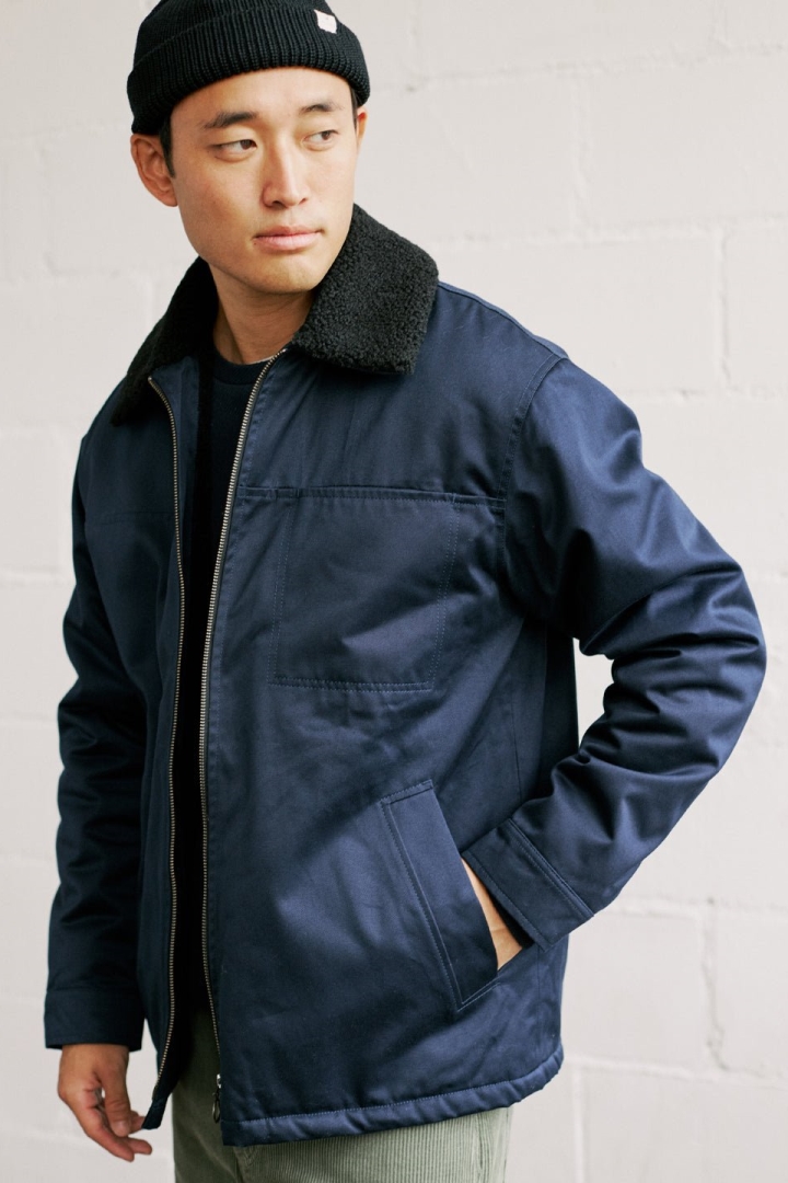 TWOTHIRDS Herren vegan Jacke Razo Nachthimmelblau