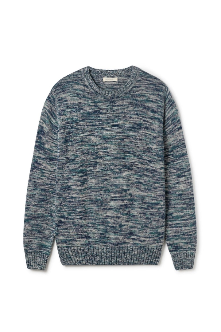 TWOTHIRDS Herren vegan Pullover Beliche Blau Melange