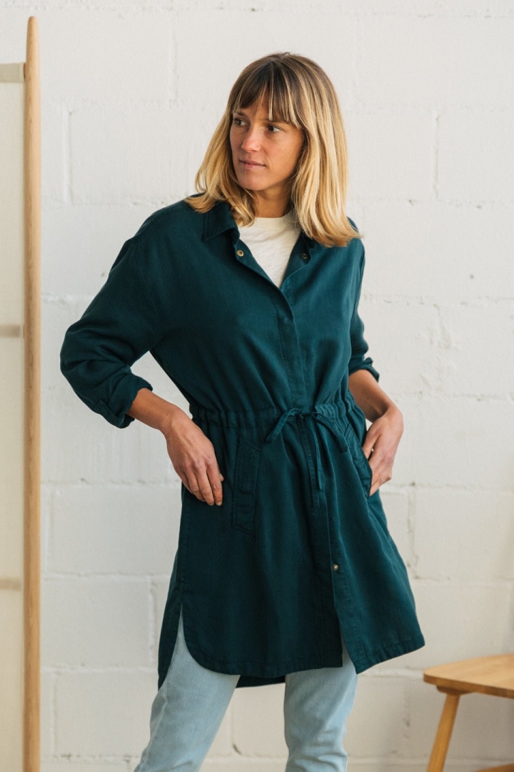 TWOTHIRDS Damen vegan Jacke Thule Tiefsee Grün