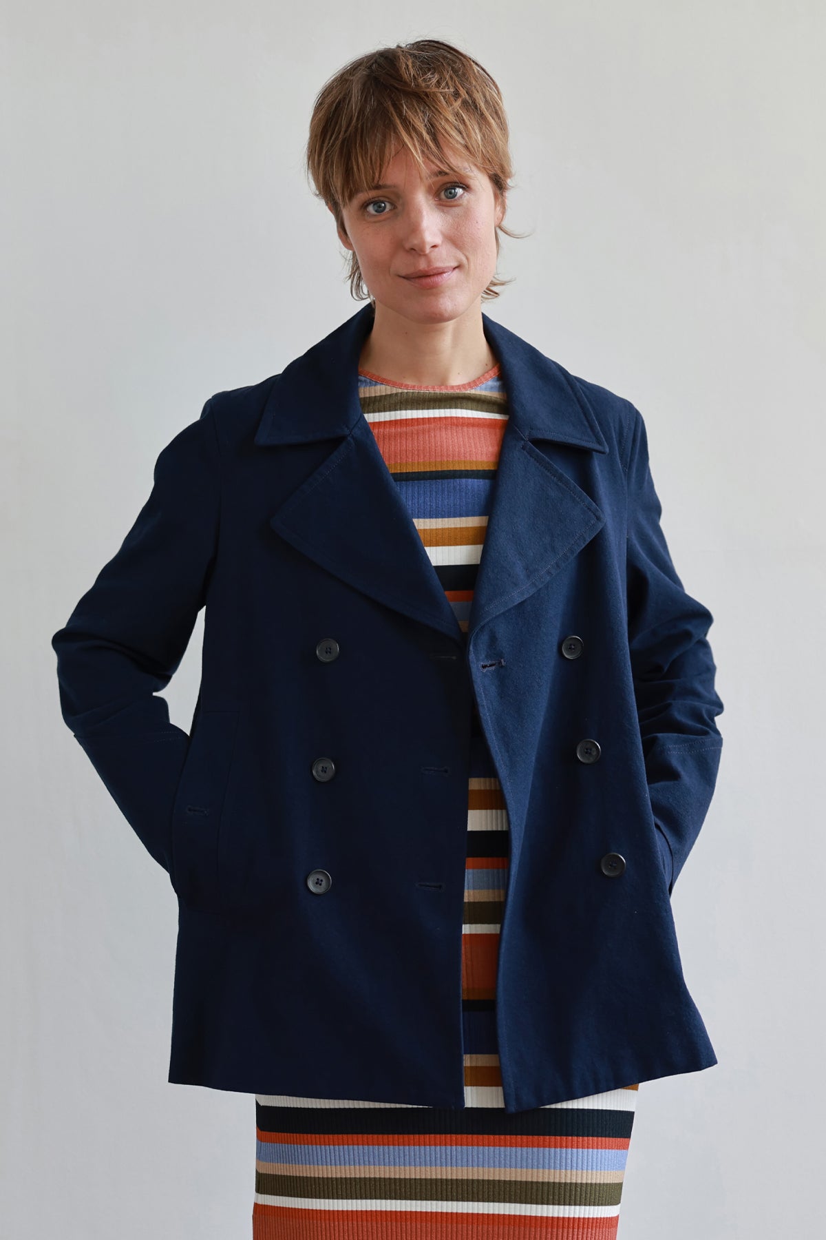 Image of TWOTHIRDS dames vegan Jas Mbudya Marineblauw