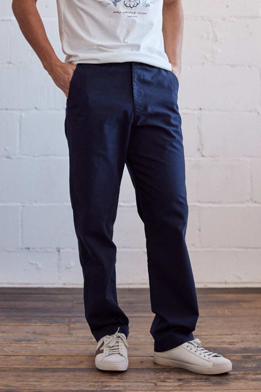 TWOTHIRDS Herren vegan Hose Venetiko Dunkelblau