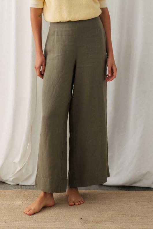 Image of TWOTHIRDS dames vegan Broek Varmdo Licht Khaki