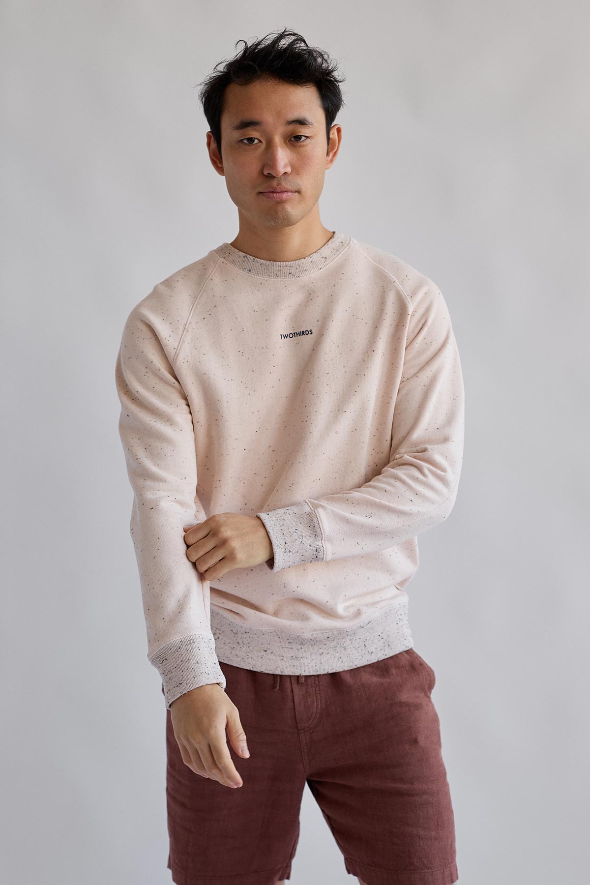 Image of TWOTHIRDS mannen vegan Sweatshirt Annette Zacht Roze