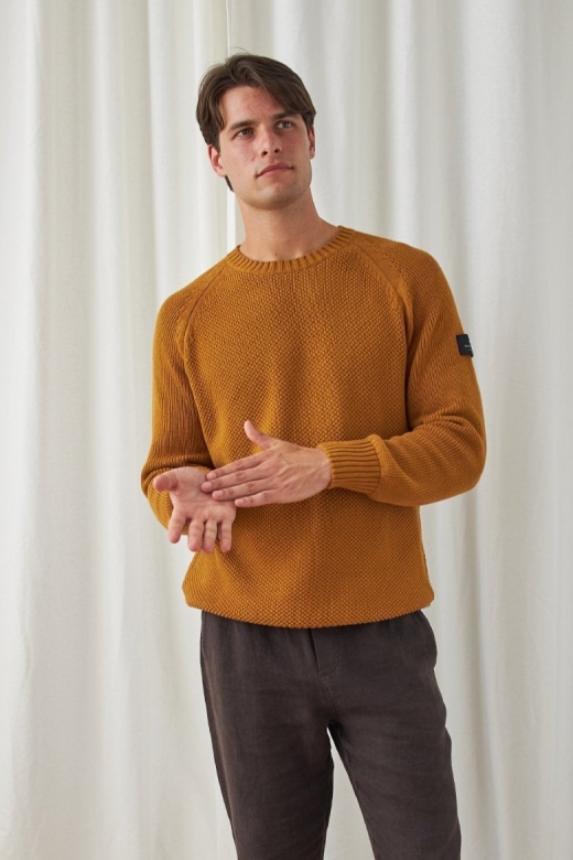 TWOTHIRDS Herren vegan Pullover Tortuga Senf