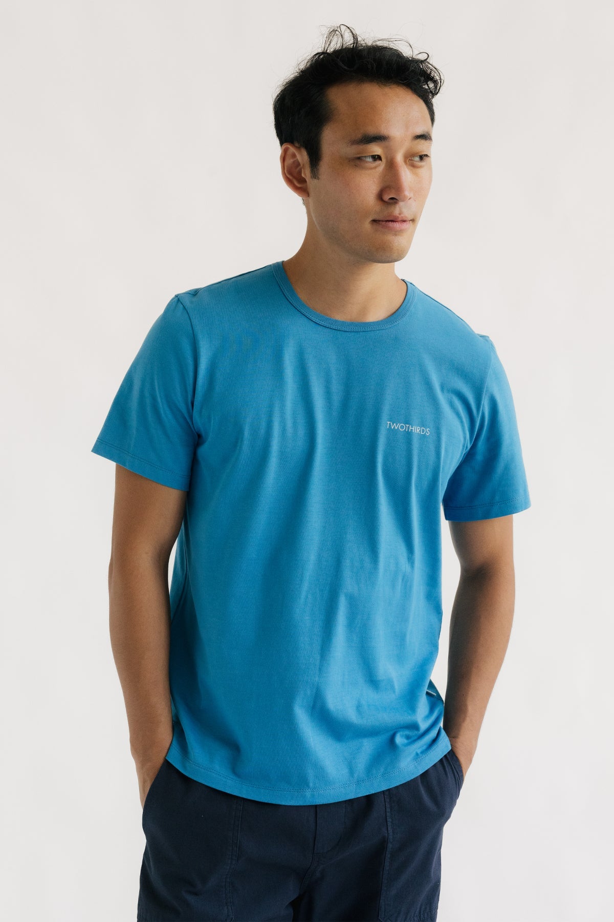 TWOTHIRDS men vegan T-Shirt Fanjove Vallarta Blue