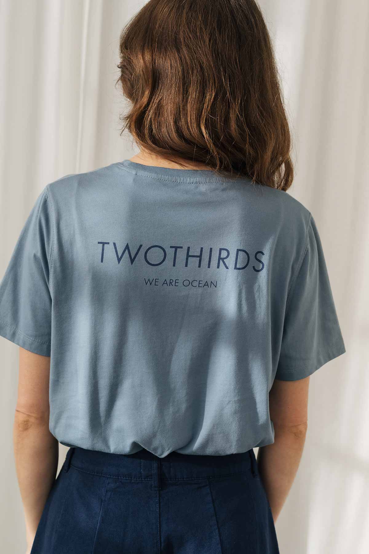 TWOTHIRDS womens vegan T-Shirt Inny Medium Blue