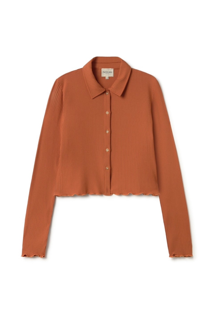 Image of TWOTHIRDS dames vegan Shirt Clonea Umber Brown