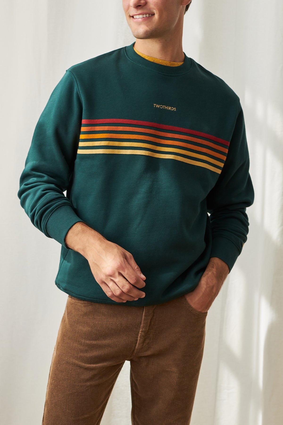 TWOTHIRDS men vegan Sweatshirt Fanore Dark Green