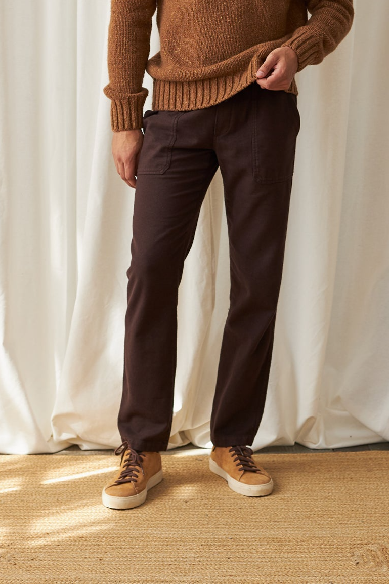 Image of TWOTHIRDS mannen vegan Broek Downhill Donkerbruin