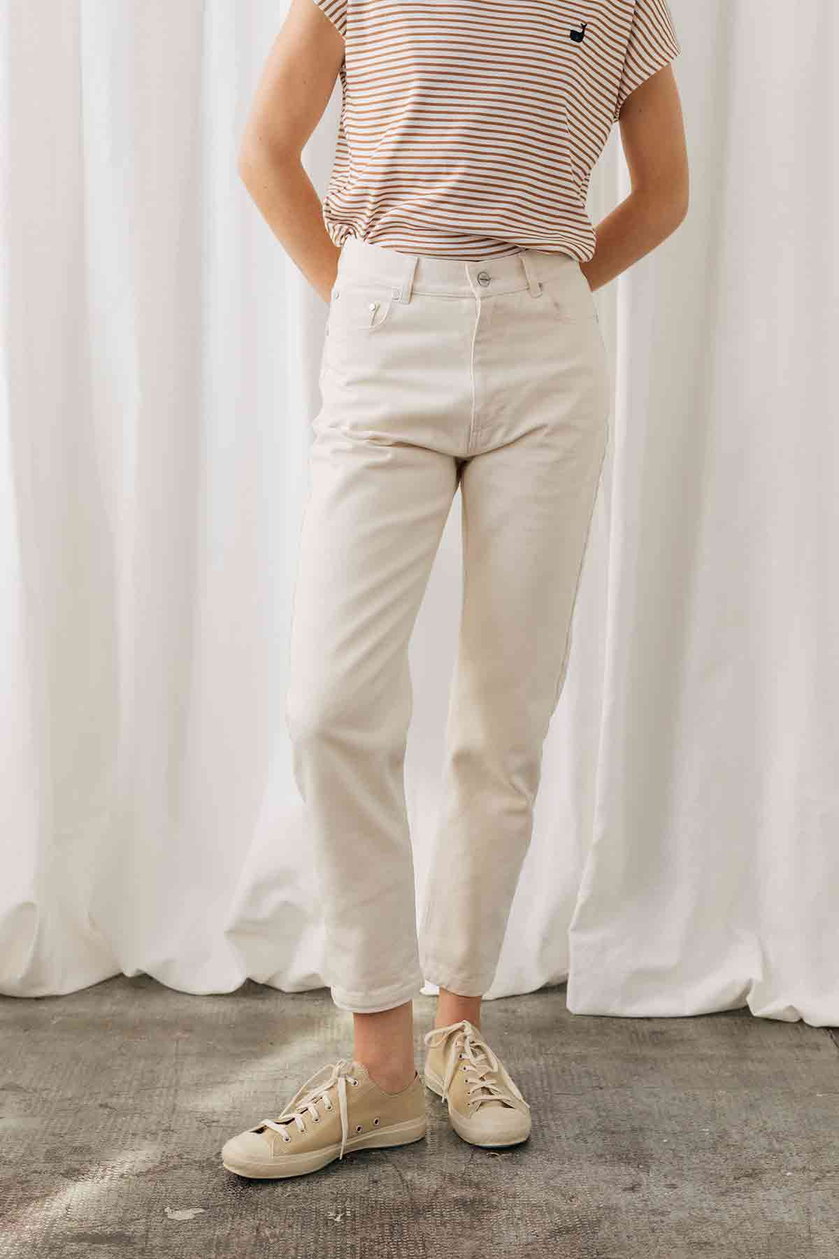Image of TWOTHIRDS dames vegan Jeans Tralee Ecru