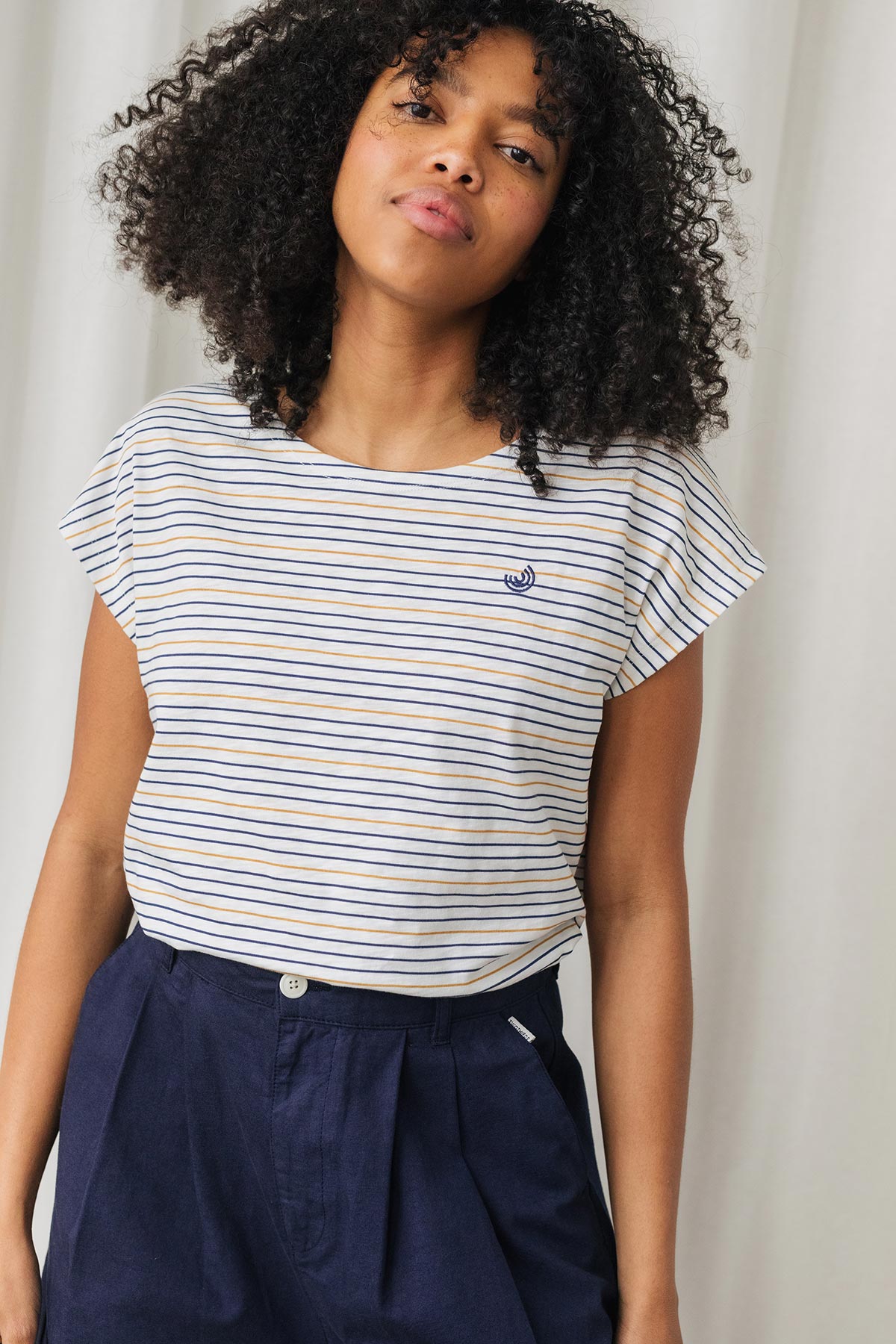 TWOTHIRDS Damen vegan T-Shirt Evia Thin Stripes