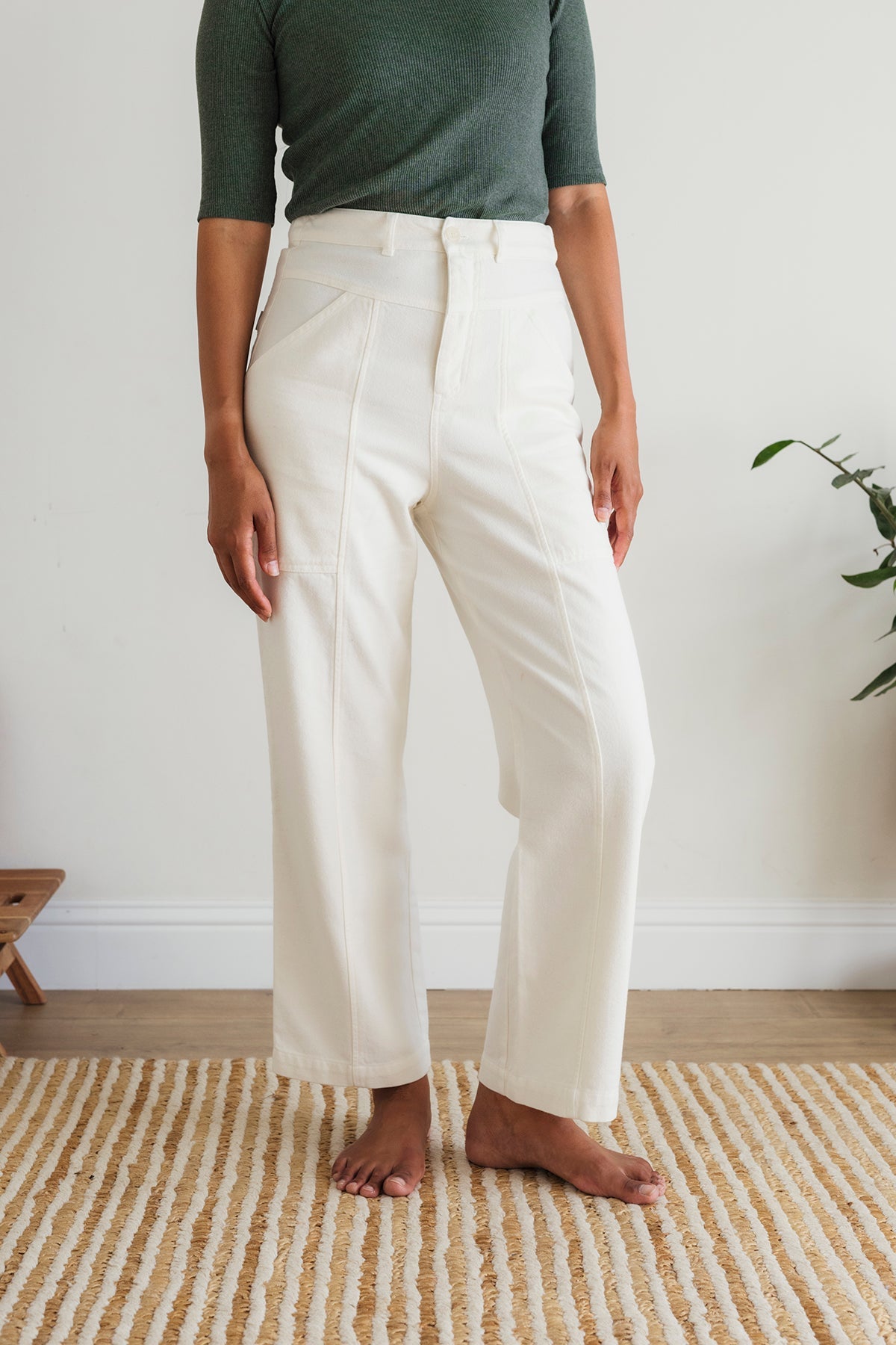 Image of TWOTHIRDS dames vegan Broek Luhme Ecru