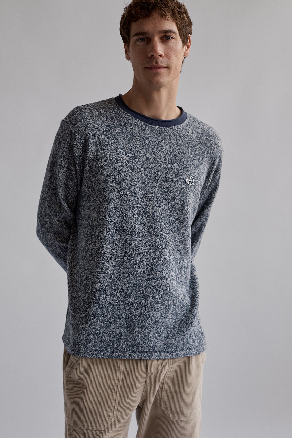 Image of TWOTHIRDS mannen vegan T-Shirt Cushendun Marine MÃªlee