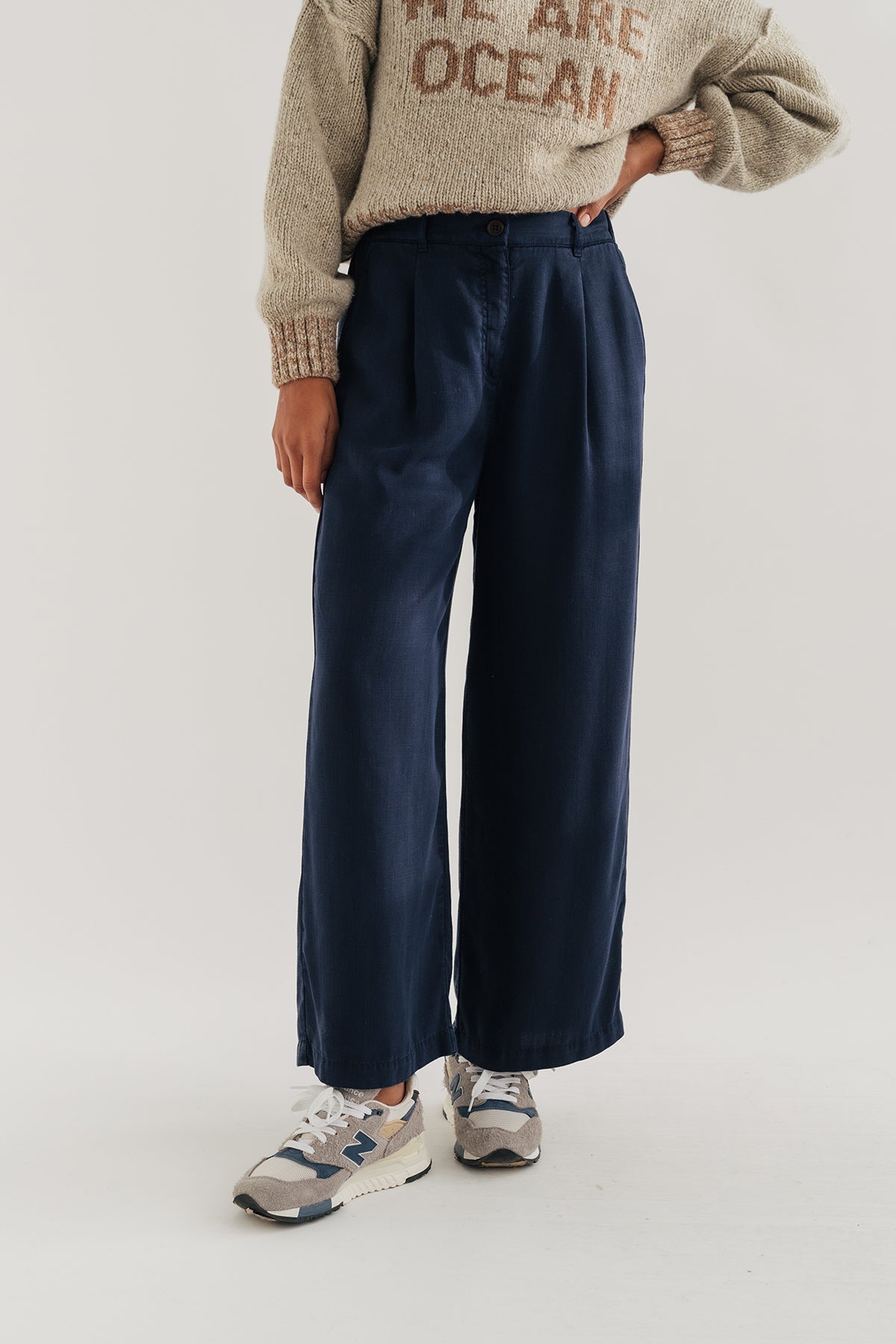 Image of TWOTHIRDS dames vegan Broek Nanpu Blue Night