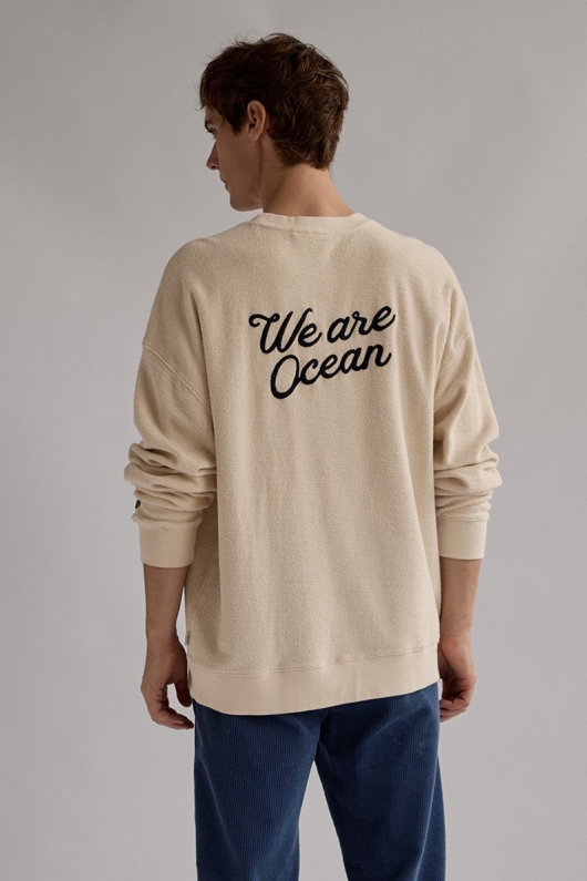 Image of TWOTHIRDS mannen vegan Sweatshirt Crawfordburn Ecru