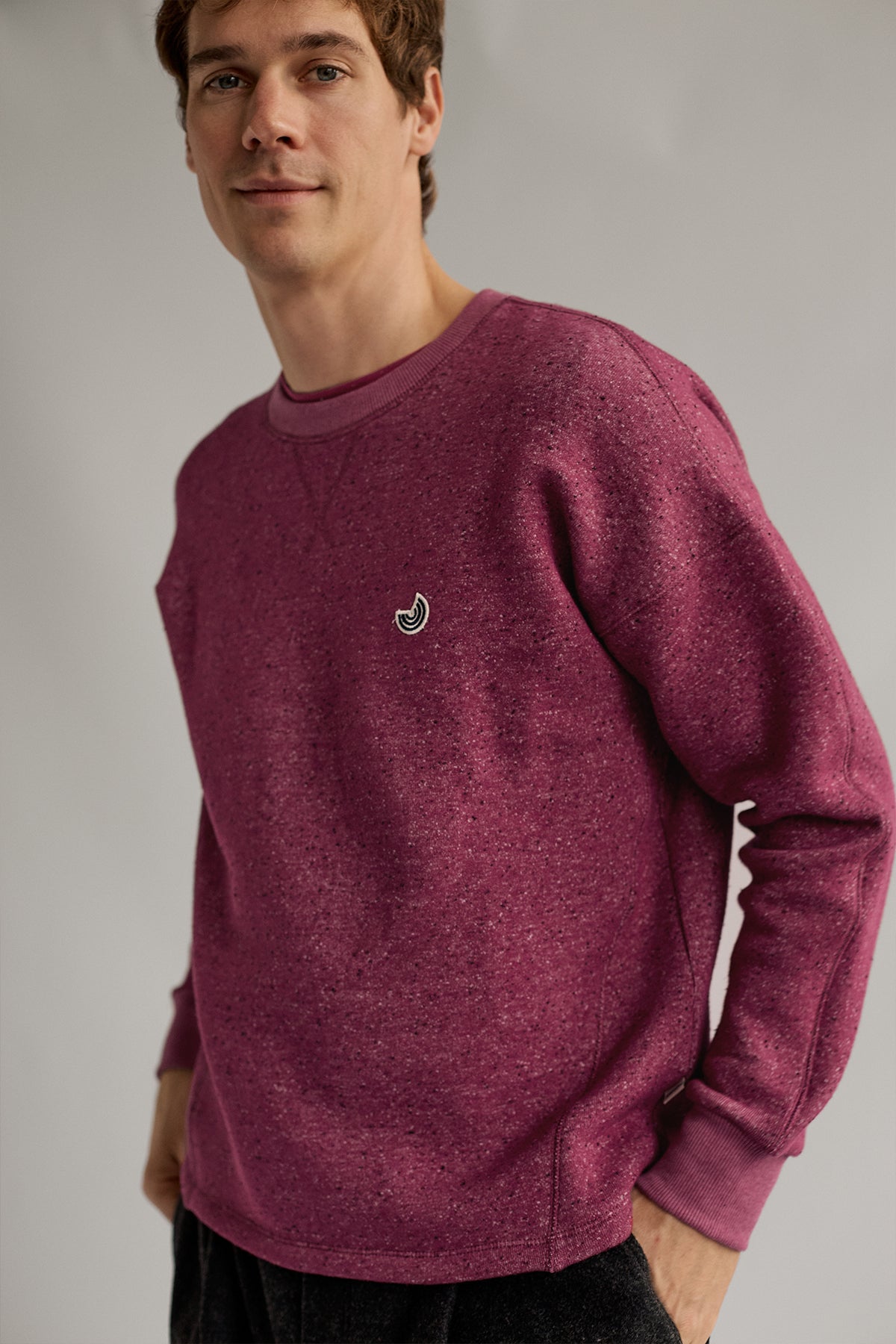 Image of TWOTHIRDS mannen vegan Sweatshirt Dundrum Beaujolais Wijn