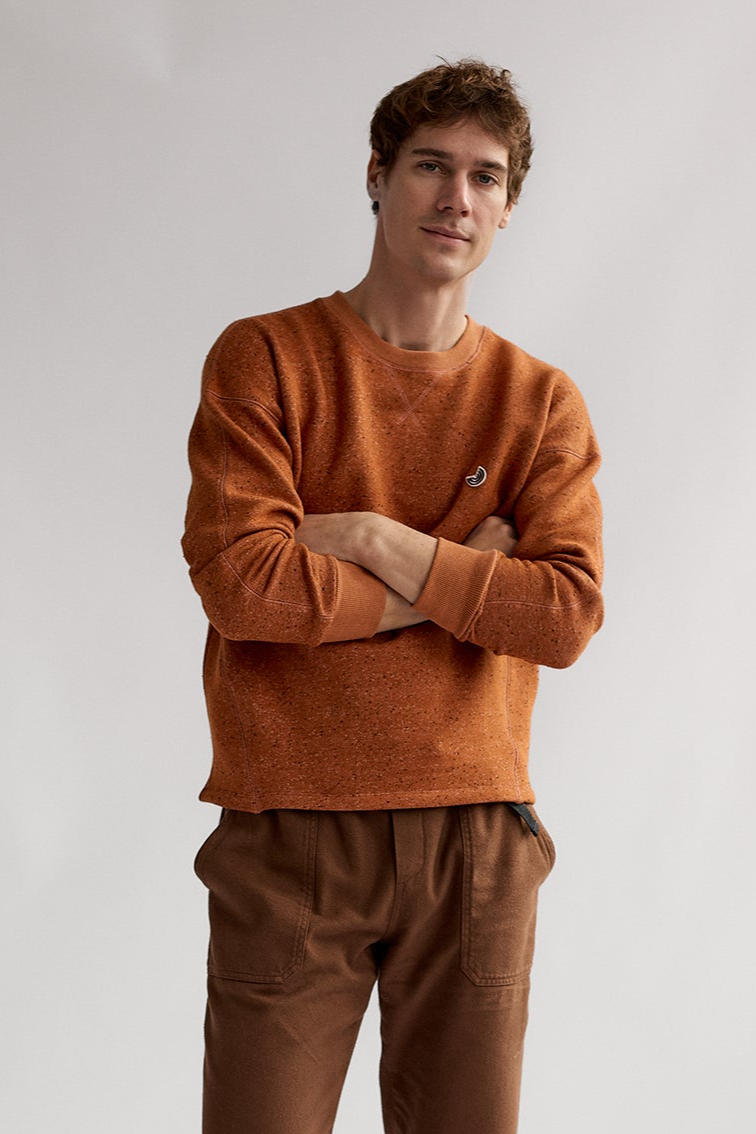 Image of TWOTHIRDS mannen vegan Sweatshirt Dundrum Umber Oranje
