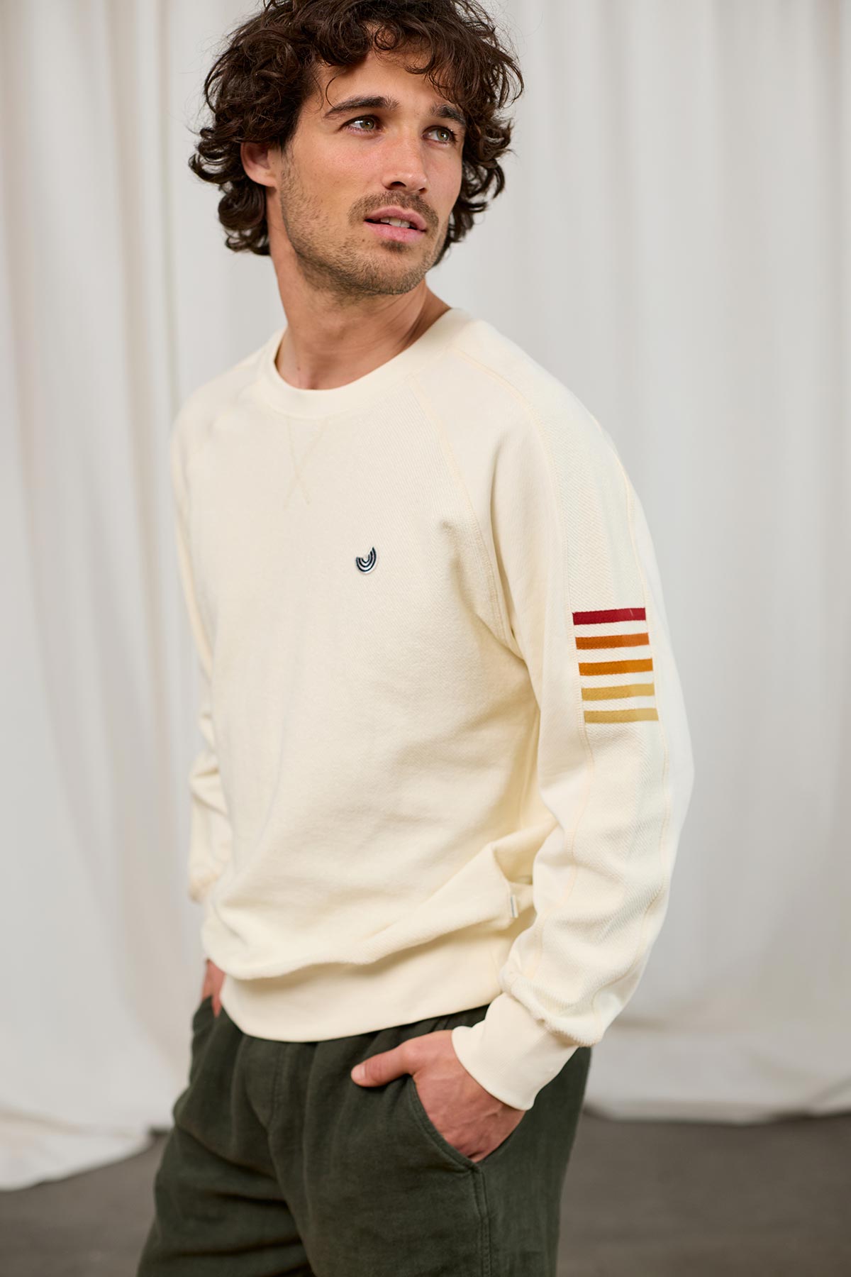 Image of TWOTHIRDS mannen vegan Sweatshirt Waianae Ecru