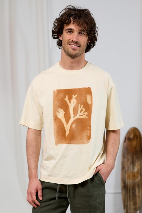 Image of TWOTHIRDS mannen vegan T-Shirt Pupukea Vintage Ecru