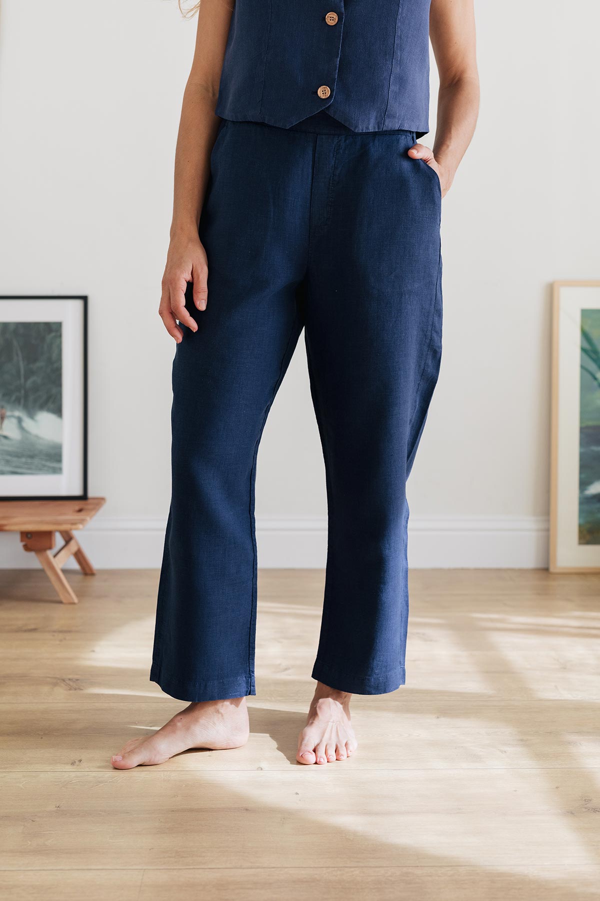 Image of TWOTHIRDS dames vegan Broek Denis Blue Night