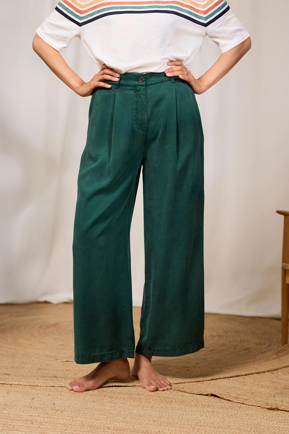 TWOTHIRDS Damen vegan Hose Nanpu Garden GrÃ¼n