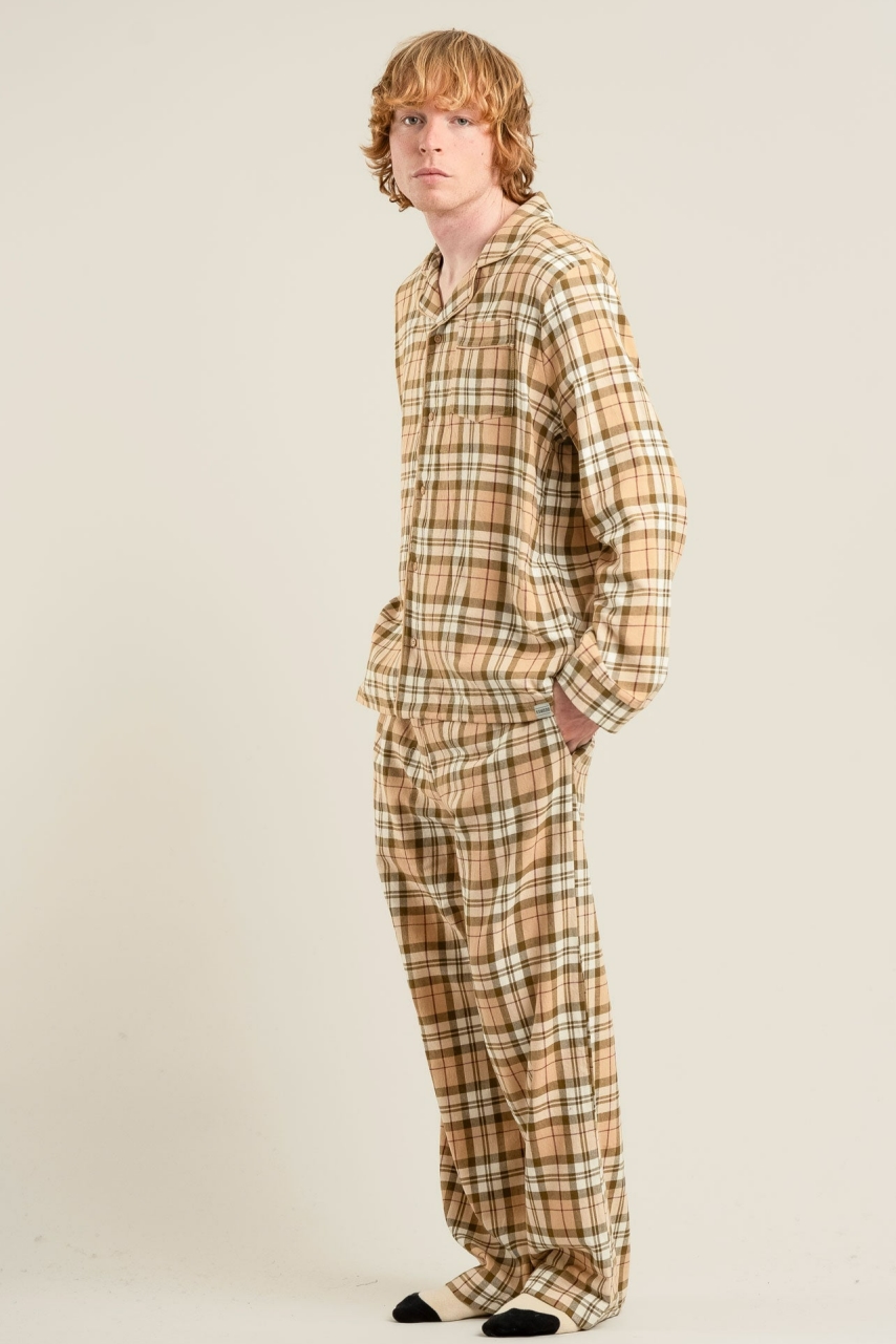 KOMODO Herren vegan Pyjama Set Jim Jam Sand