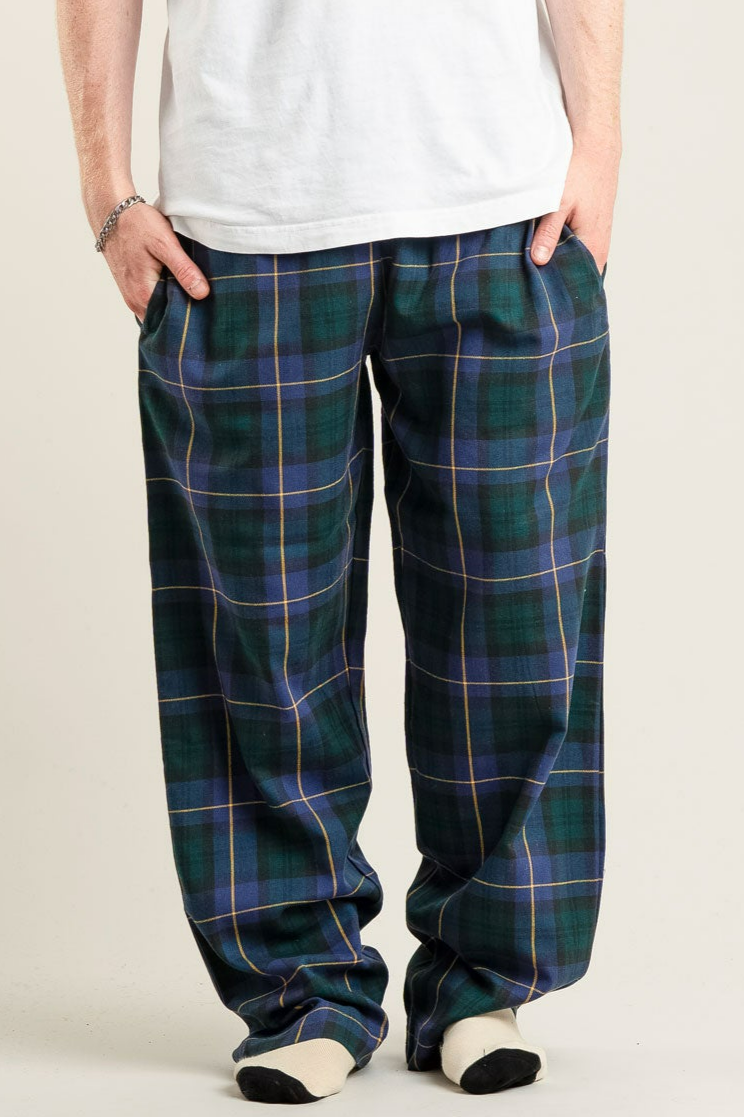 Image of KOMODO mannen vegan Pyjamabroek Jim Jam Horloge Zwart