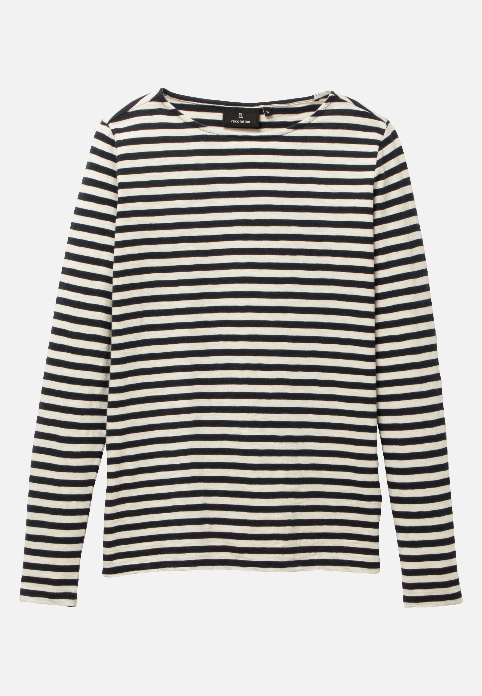 108409 - Recolution Damen vegan Longsleeve Iris Stripes Dunkelblau 108409 - Recolution Damen vegan Longsleeve Iris Stripes Dunkelblau