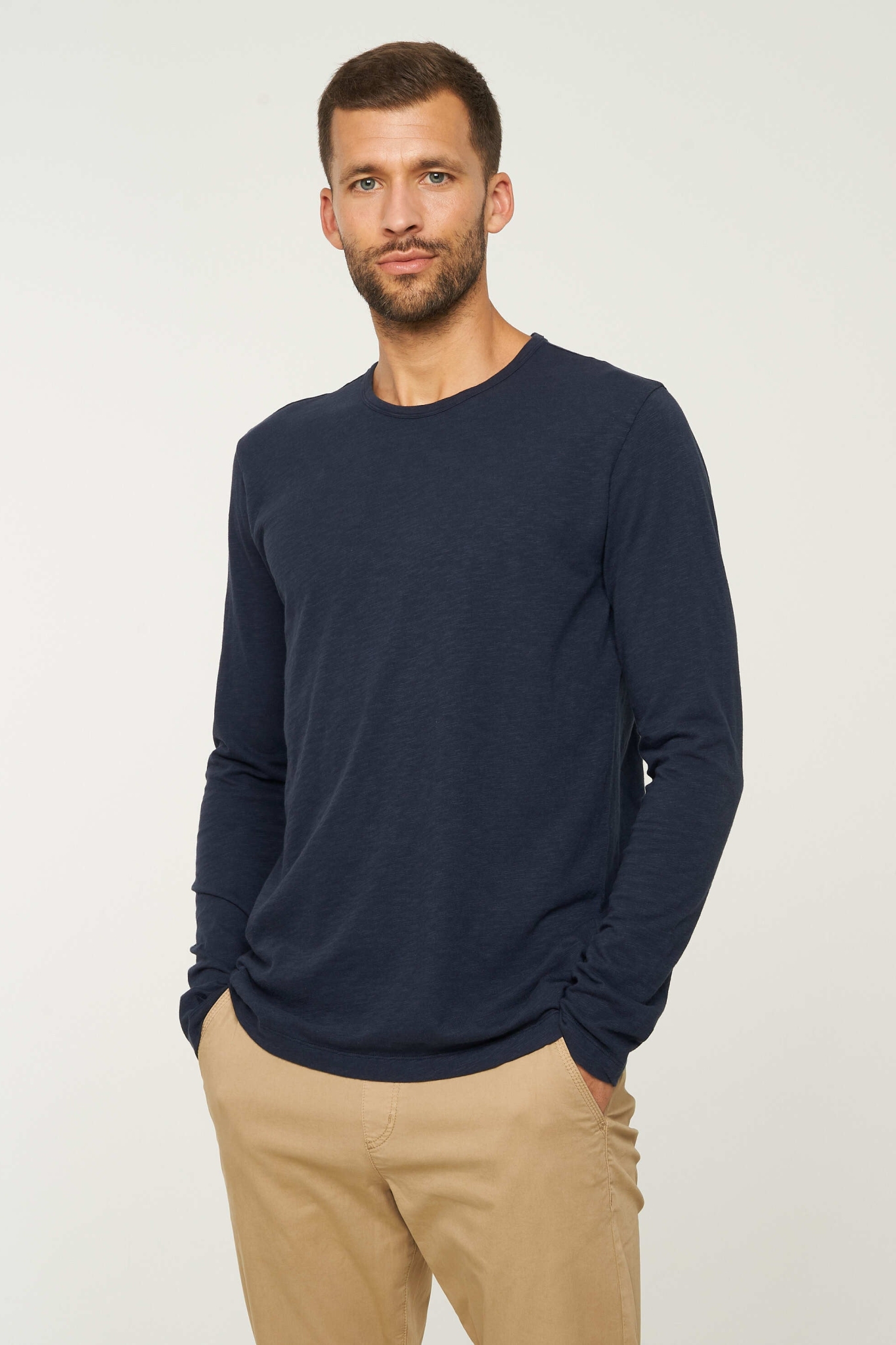 Image of Recolution mannen vegan Longsleeve Maca Donkerblauw