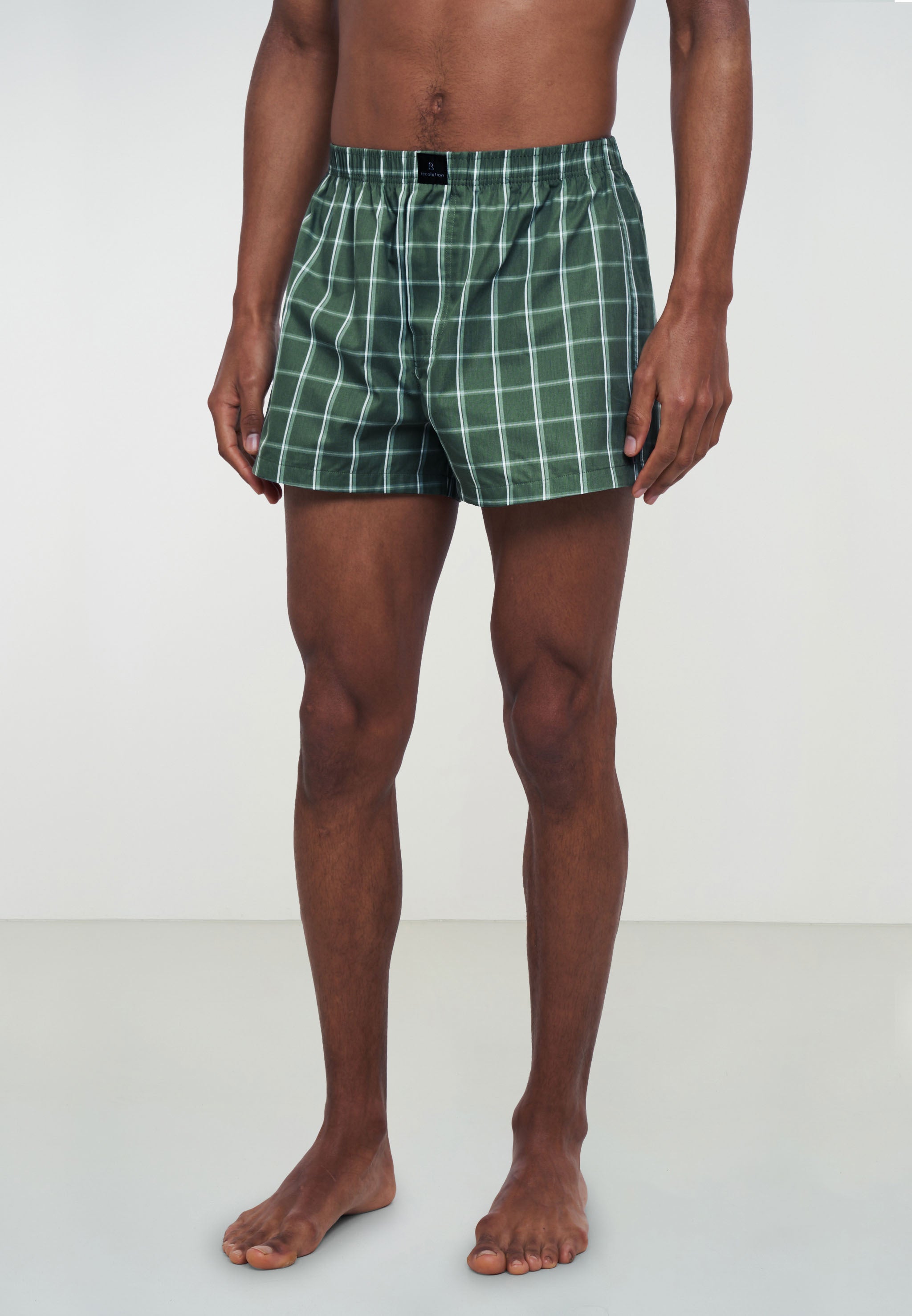 Recolution Boxershorts Amargo Check Khaki