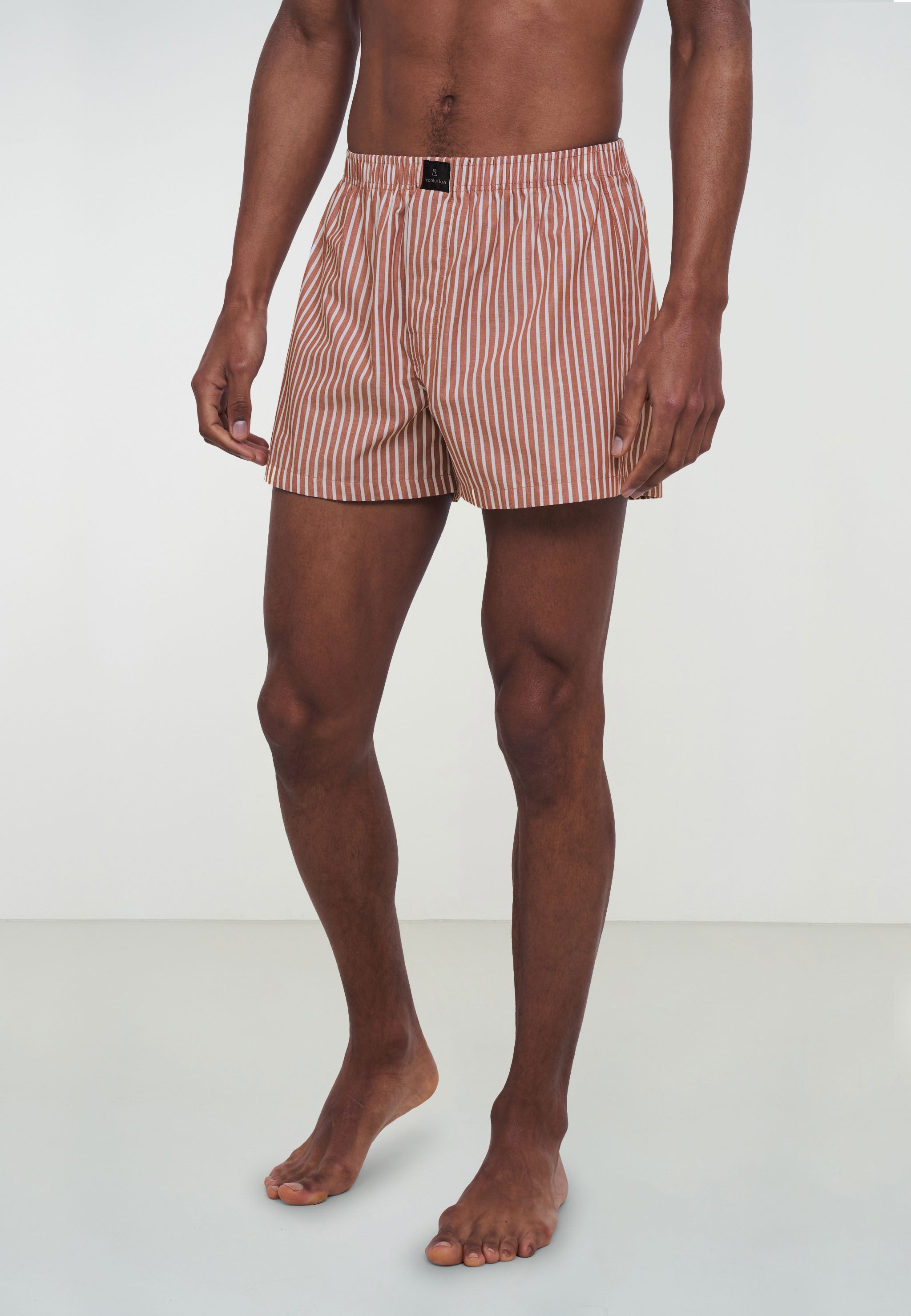 Recolution Boxershorts Amargo Stripes Orange/White