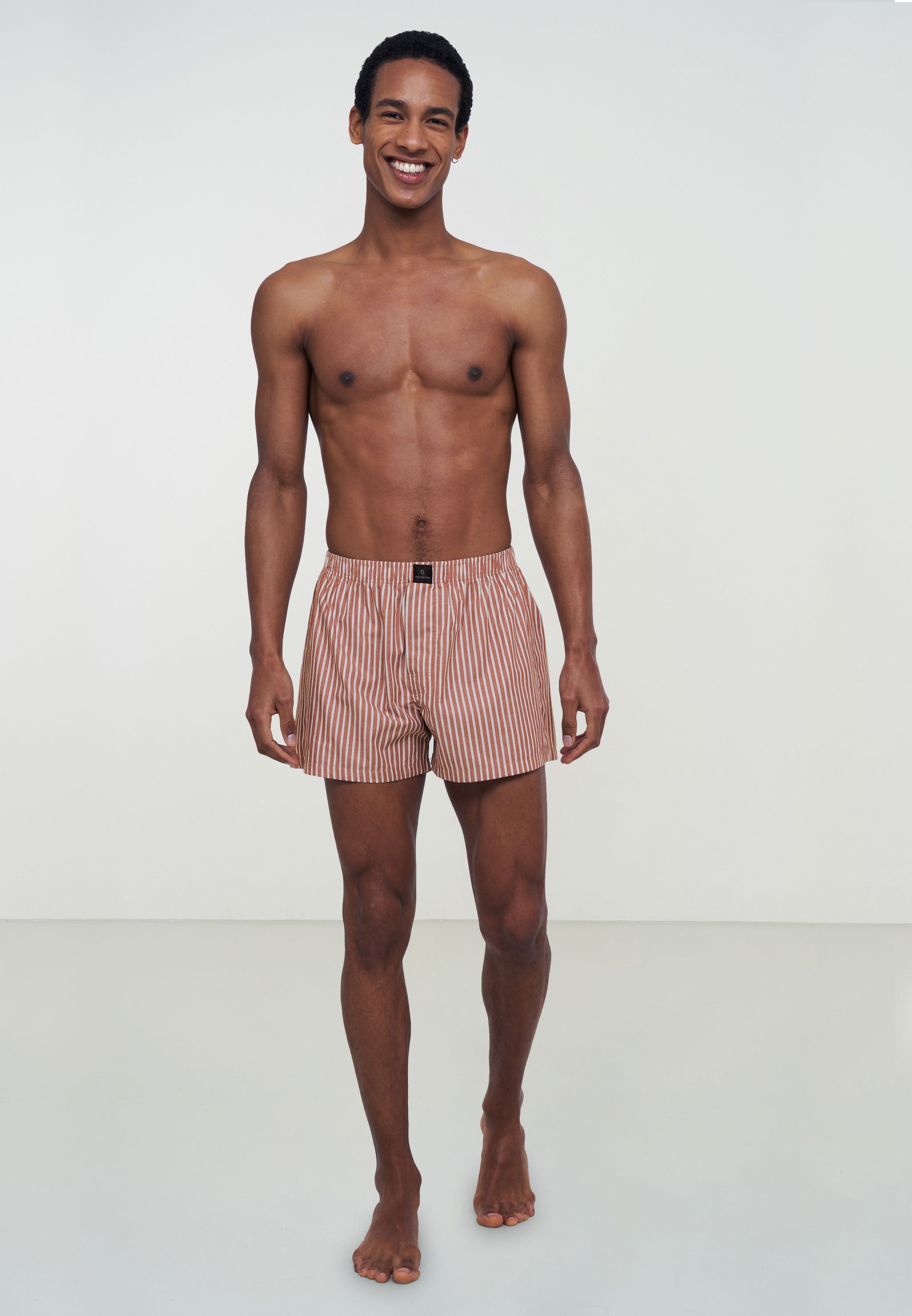 Recolution Boxershorts Amargo Stripes Orange/White