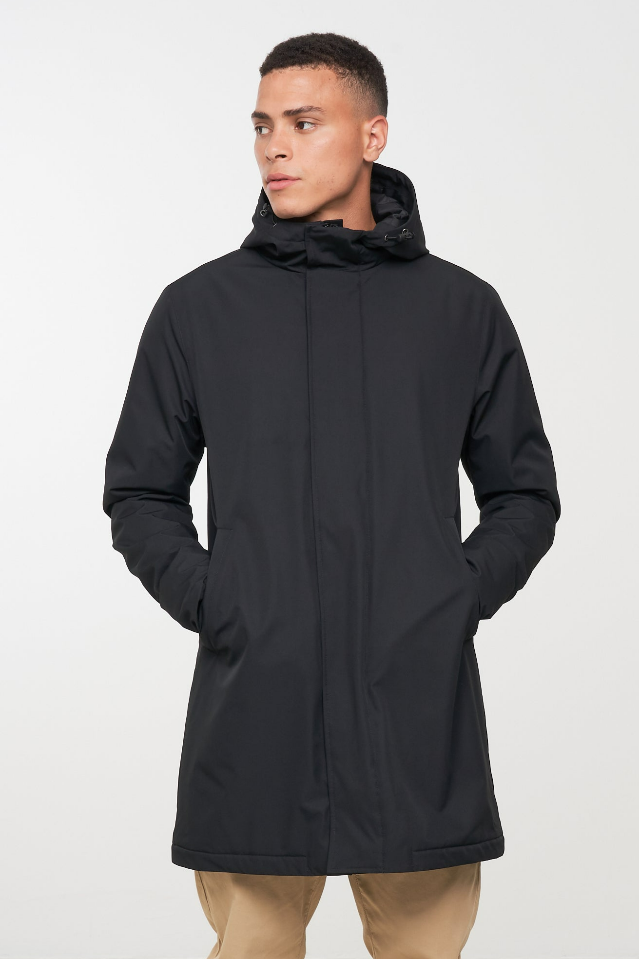 Recolution Herren vegan Parka Teak Schwarz