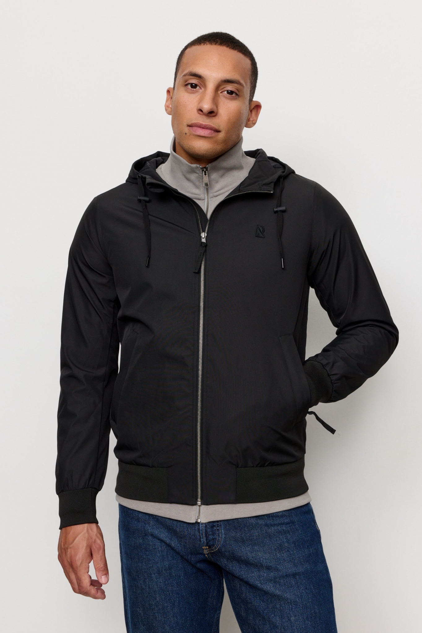 Image of Recolution mannen vegan Jas Pistache Zwart