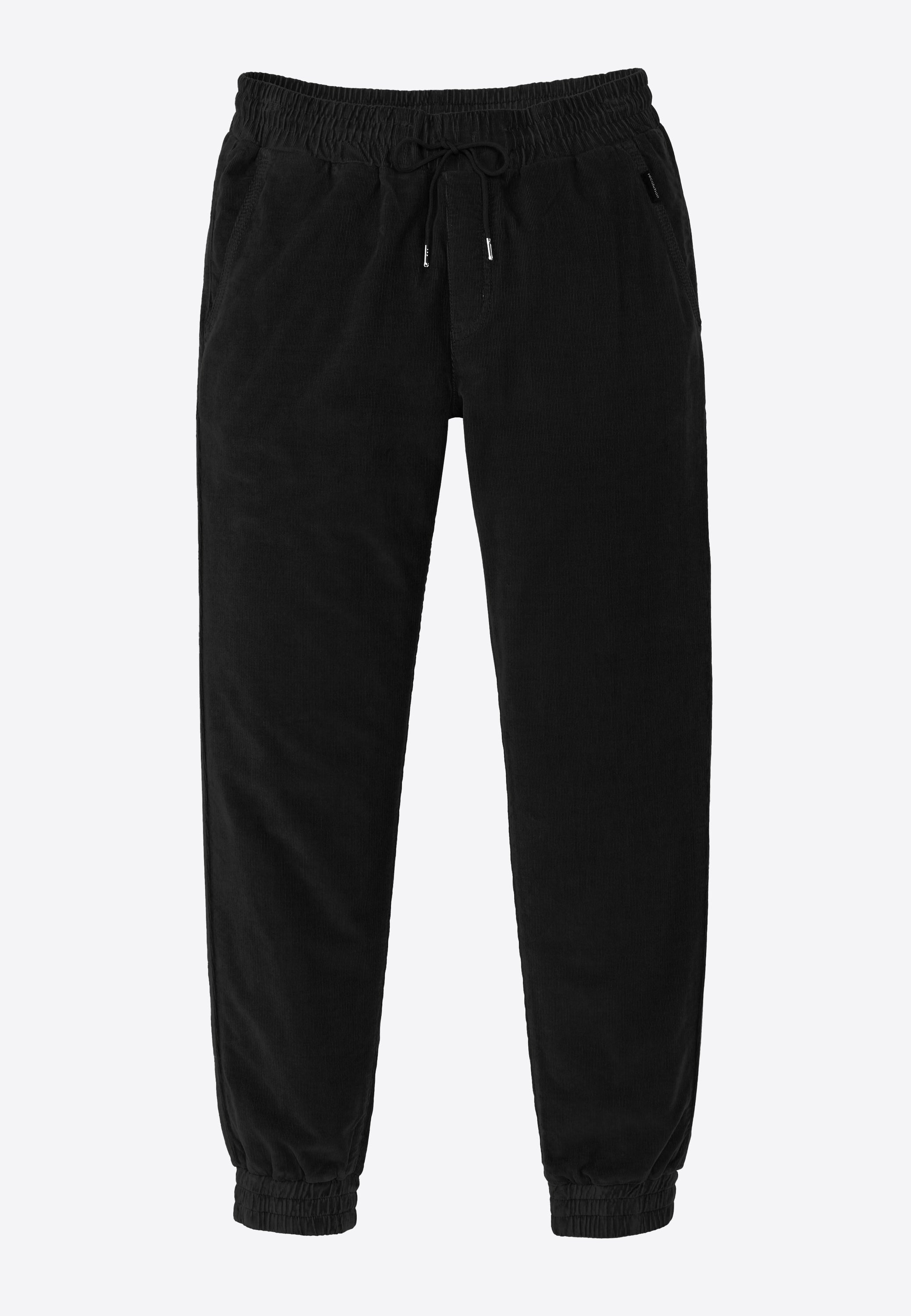 Recolution men vegan Sweatpants Chino Corduroy Cyperus Black