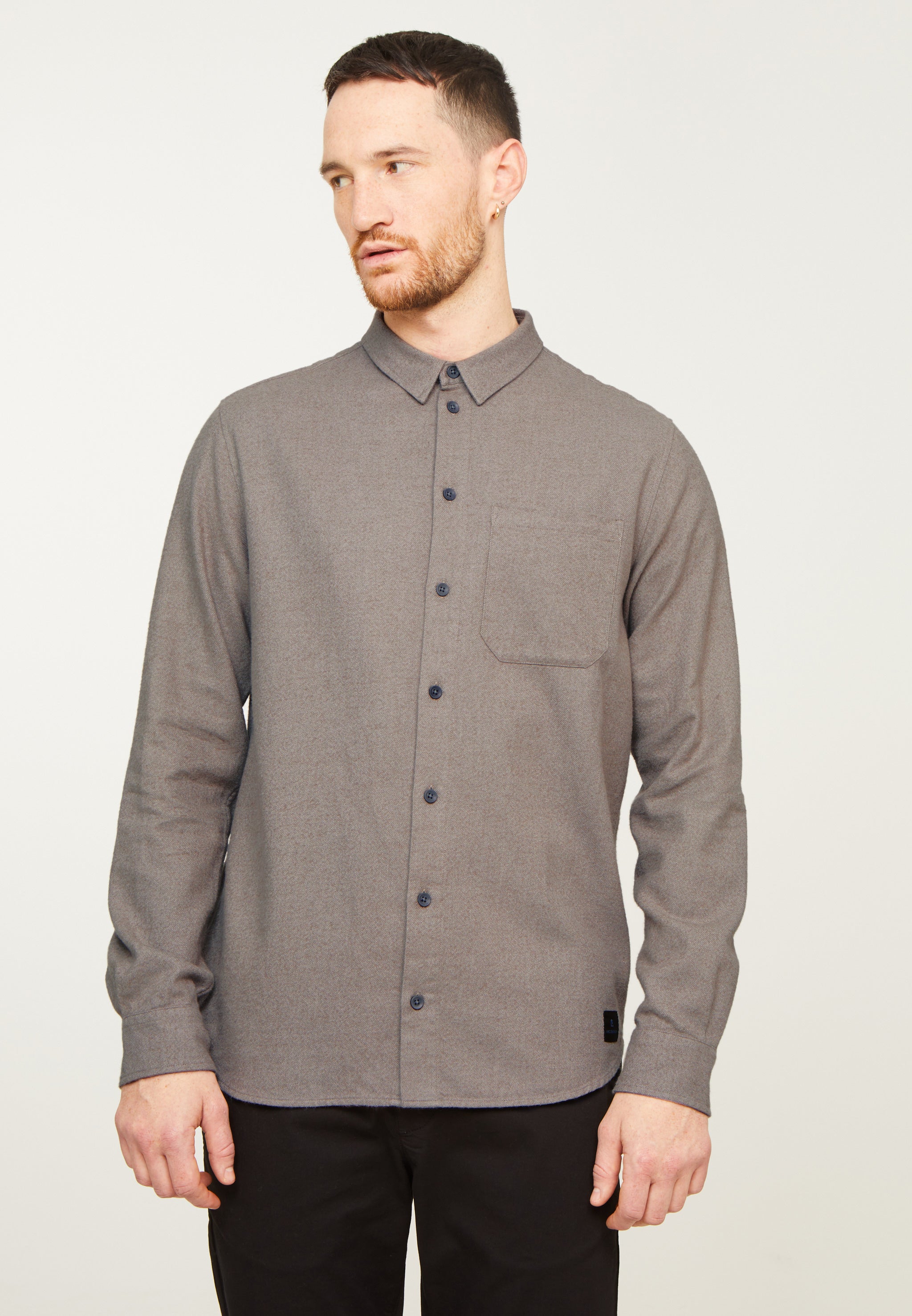 Recolution men vegan Shirt Bamboo Hazel Brown