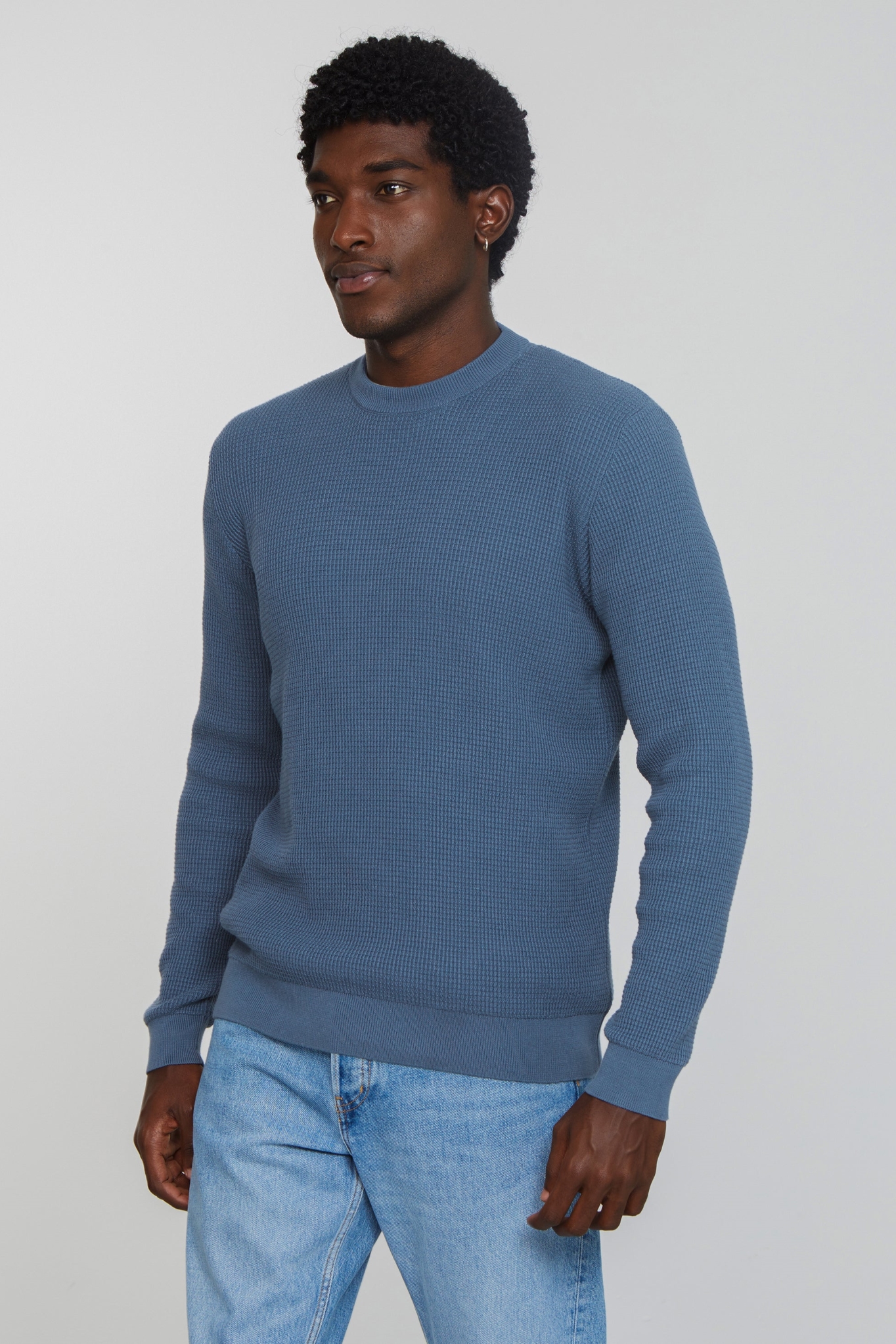 Image of Recolution mannen vegan Sweater Lupin Duifblauw