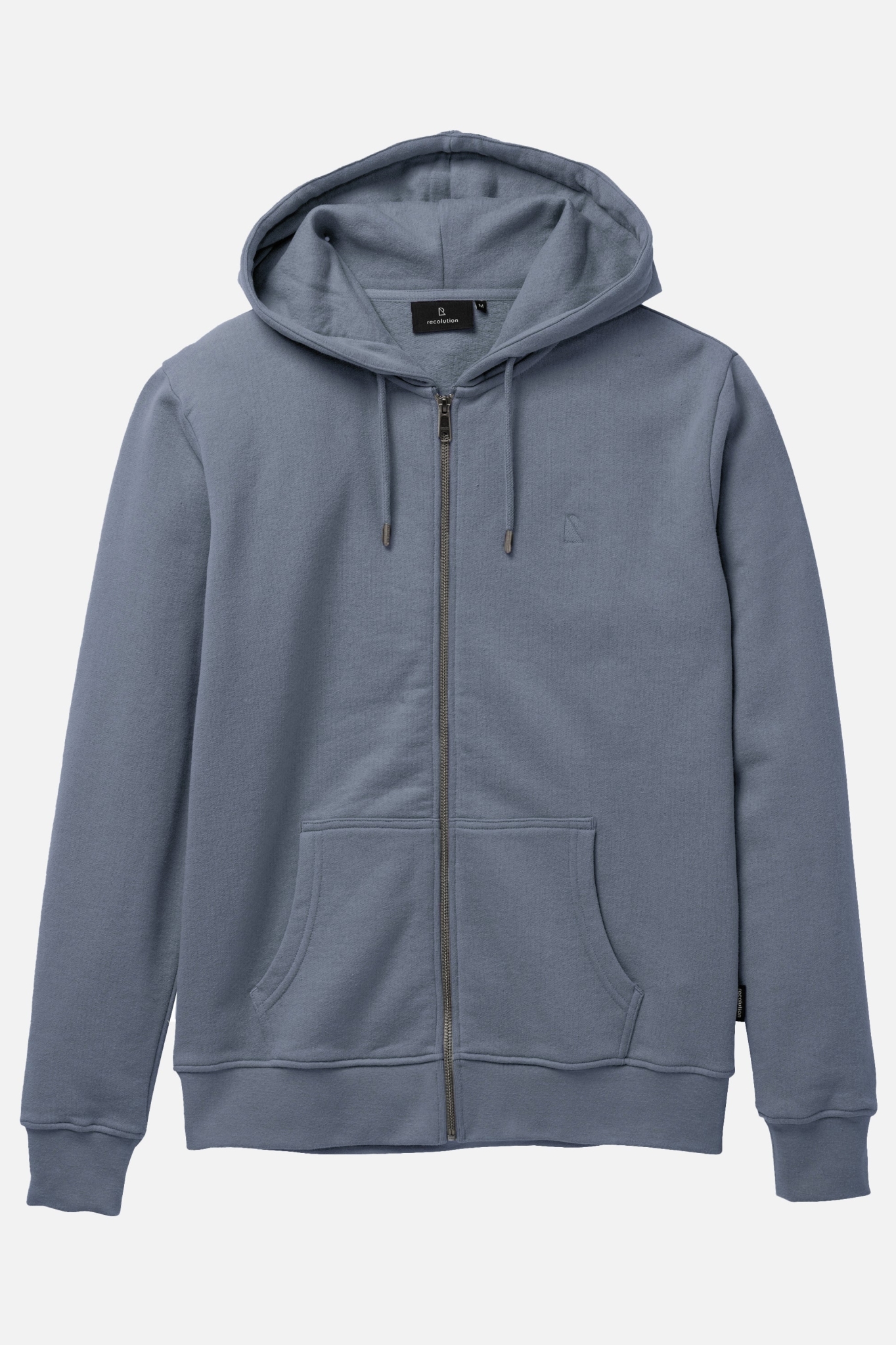 Recolution Herren vegan Sweatshirt Jacke Birch Taubenblau