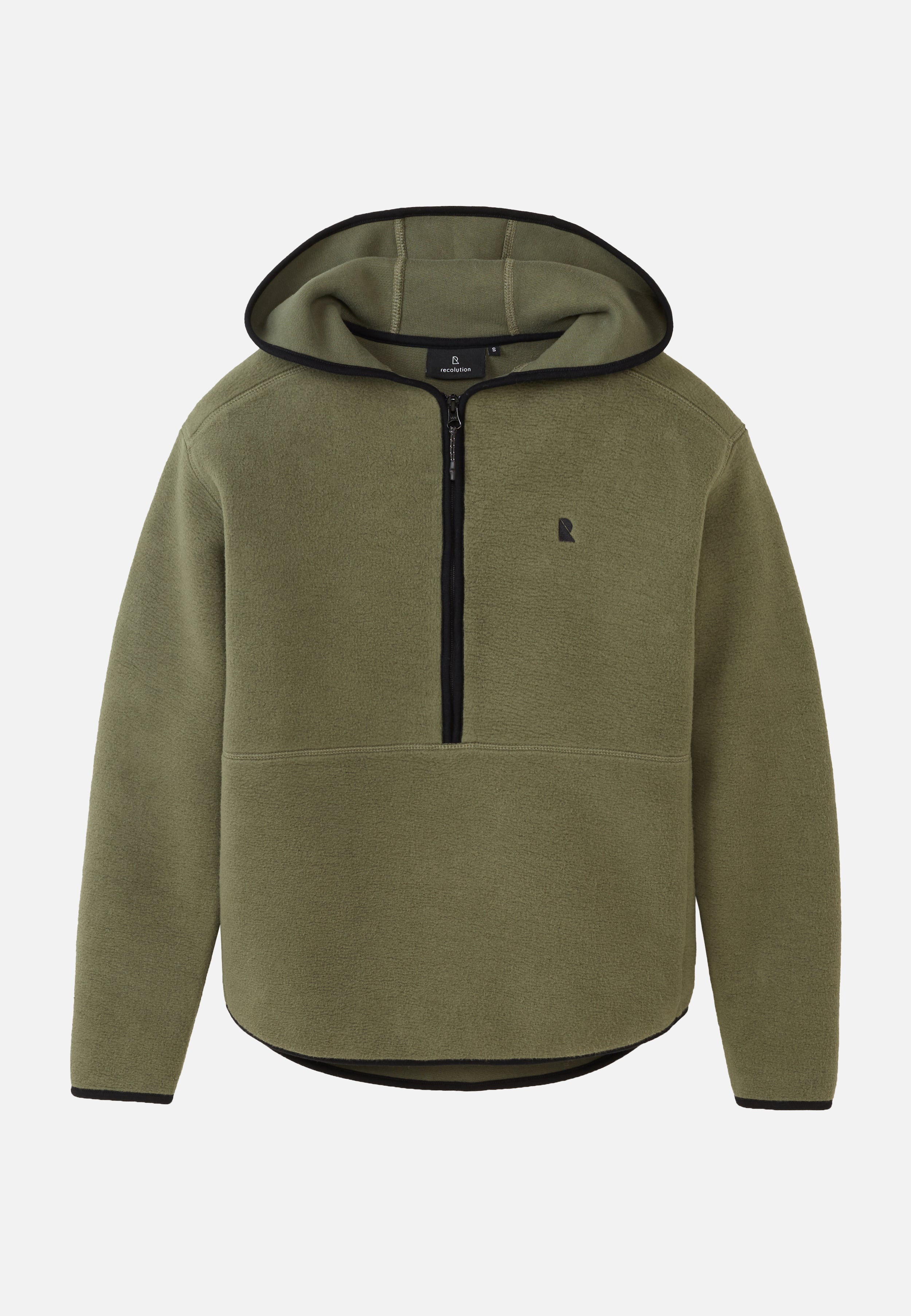 Recolution womens vegan Hoodie Forsthia Dark Khaki