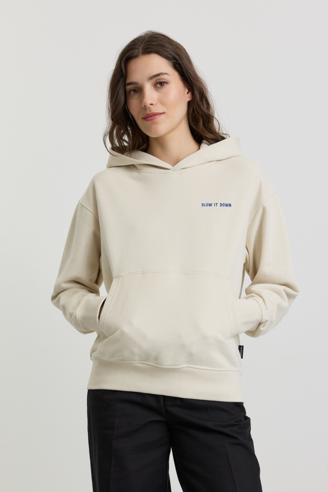 Recolution womens vegan Hoodie Persea Slow Arctic White