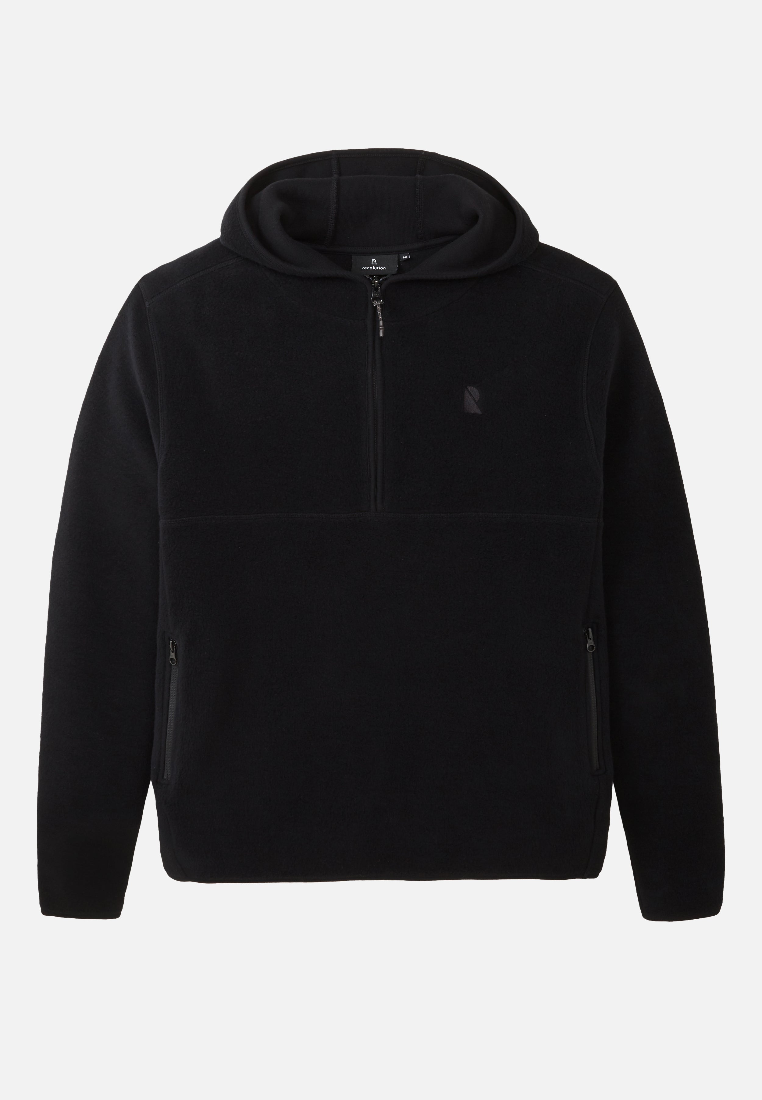 Recolution men vegan Hoodie Caimito Black
