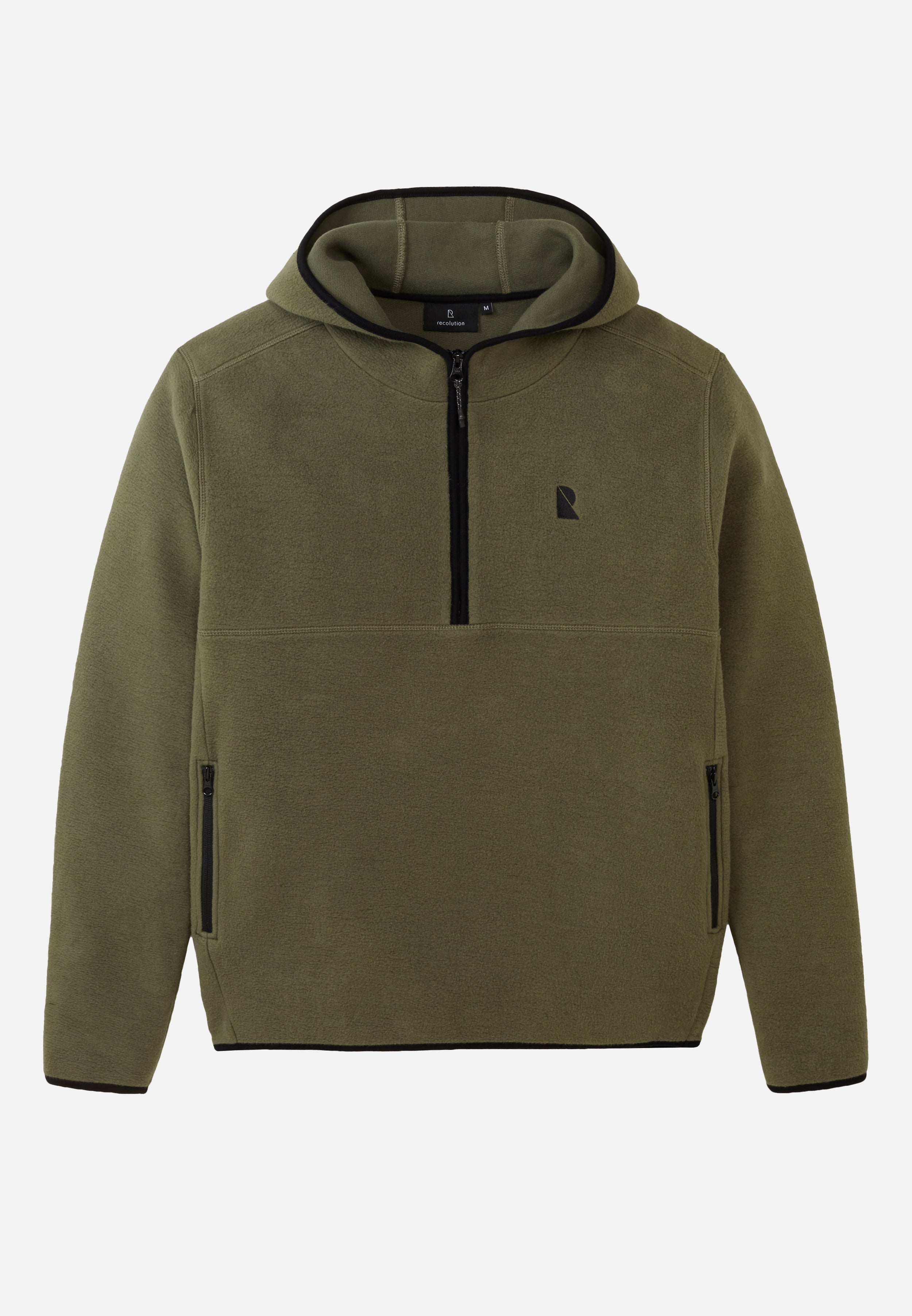 Recolution men vegan Hoodie Caimito Dark Khaki