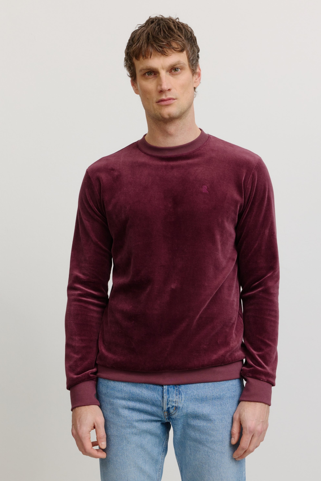 Recolution Herren vegan Sweatshirt Pimento Dunkelpflaume