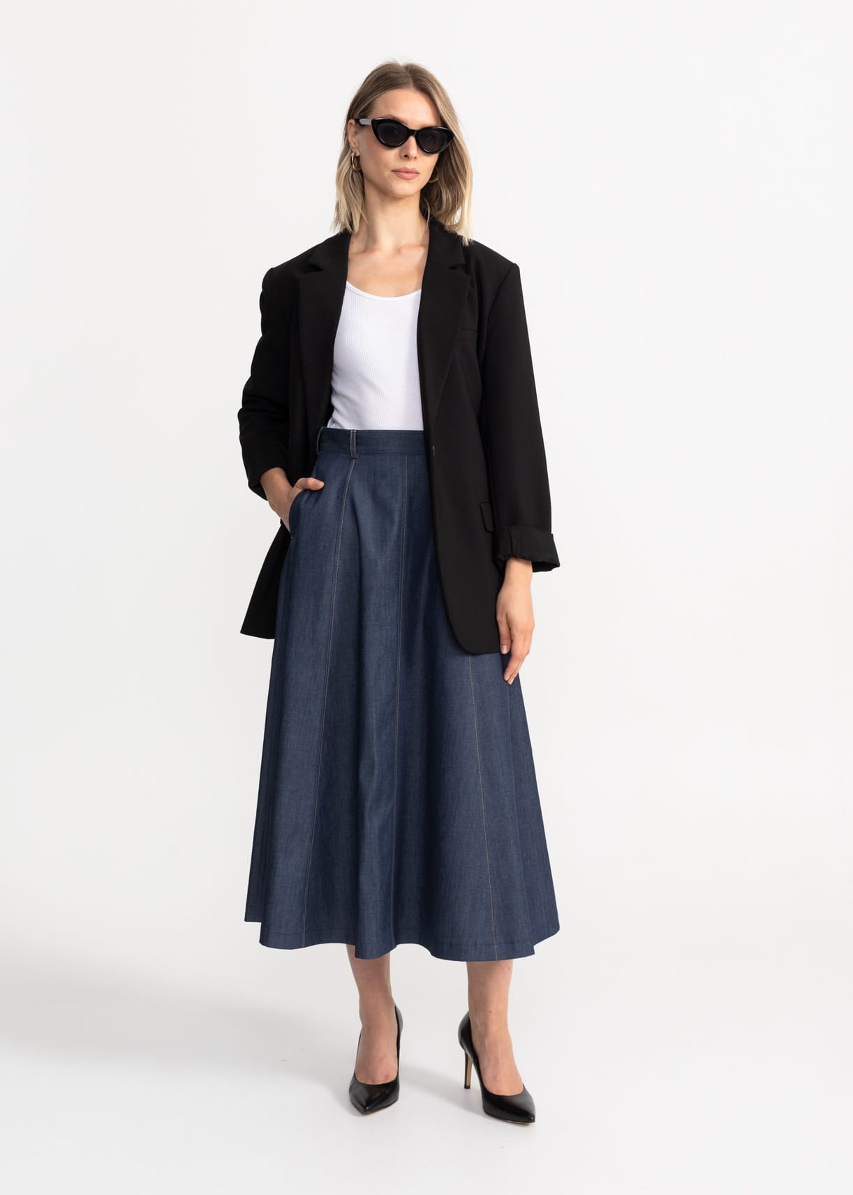 108775 - Damen vegan Rock Dorna Blau