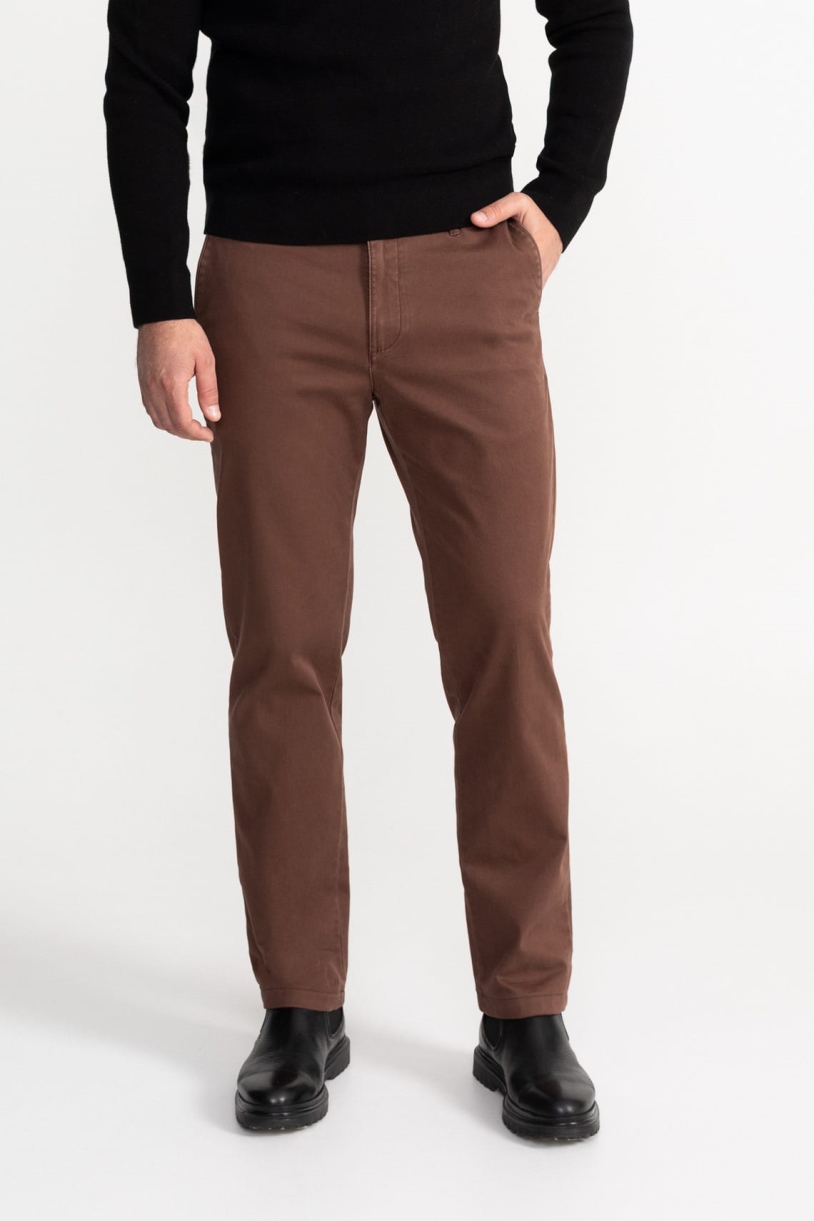 Image of De IONESCU mannen vegan Broek Sinaia Whiskey Brown