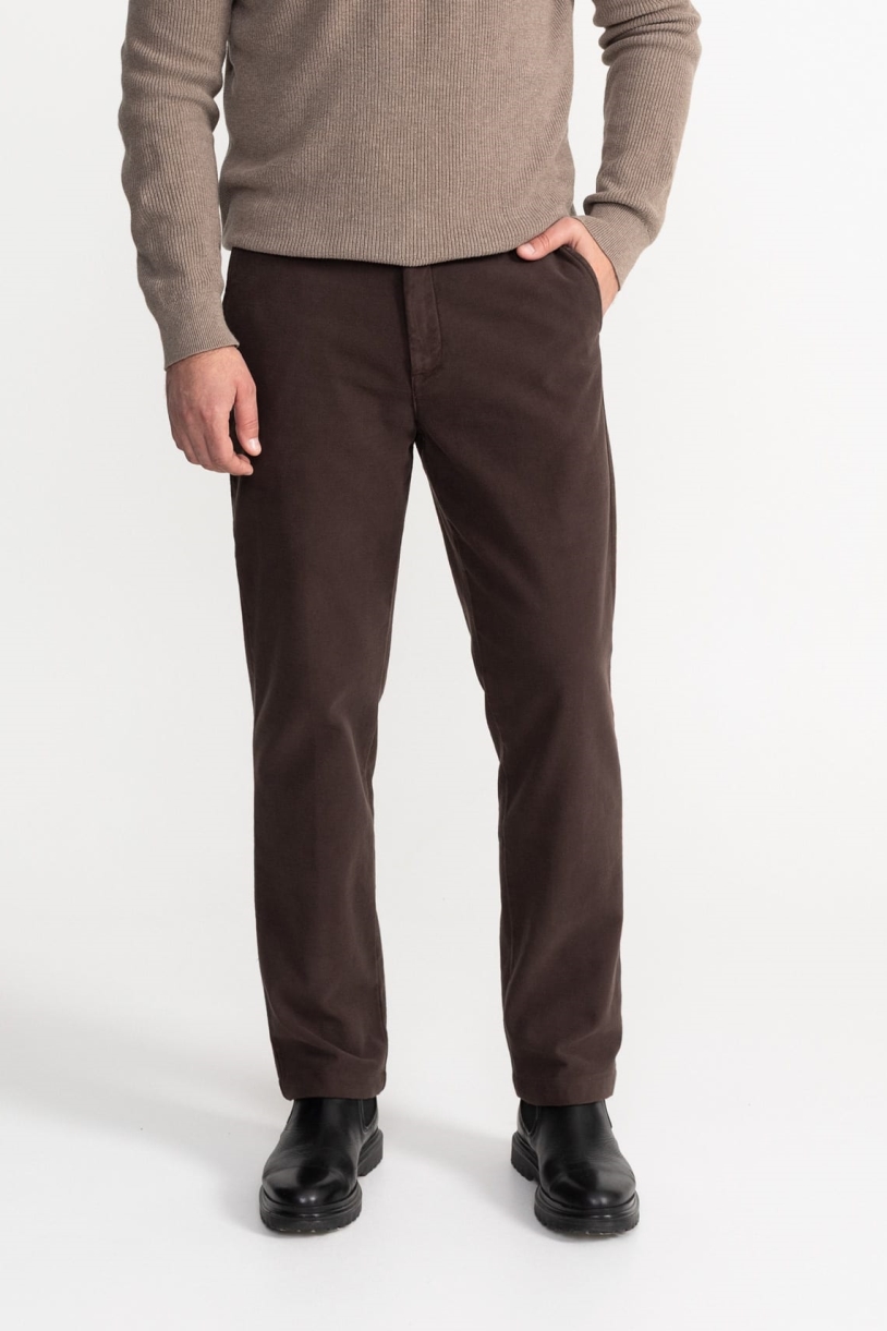 Image of De IONESCU mannen vegan Broek Azuga Bruin