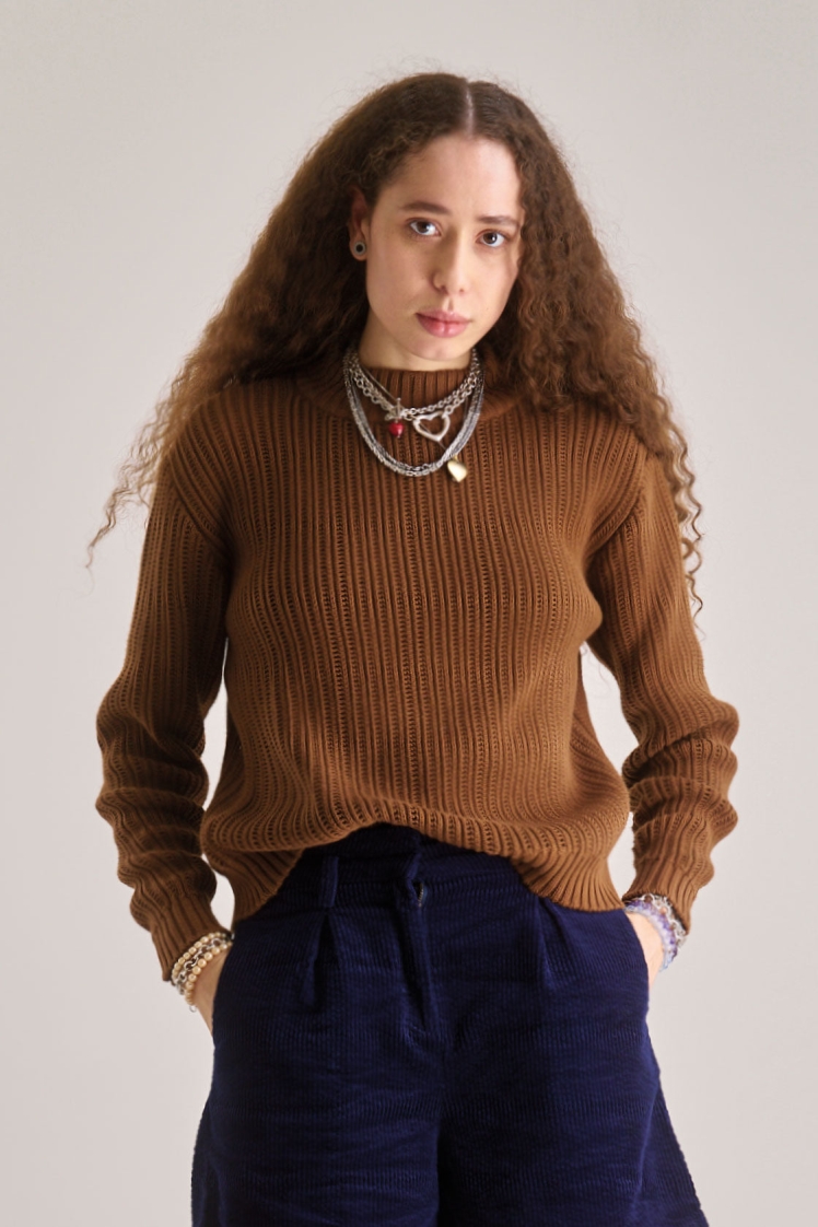 Image of KOMODO dames vegan Jumper Posey Hazelnoot