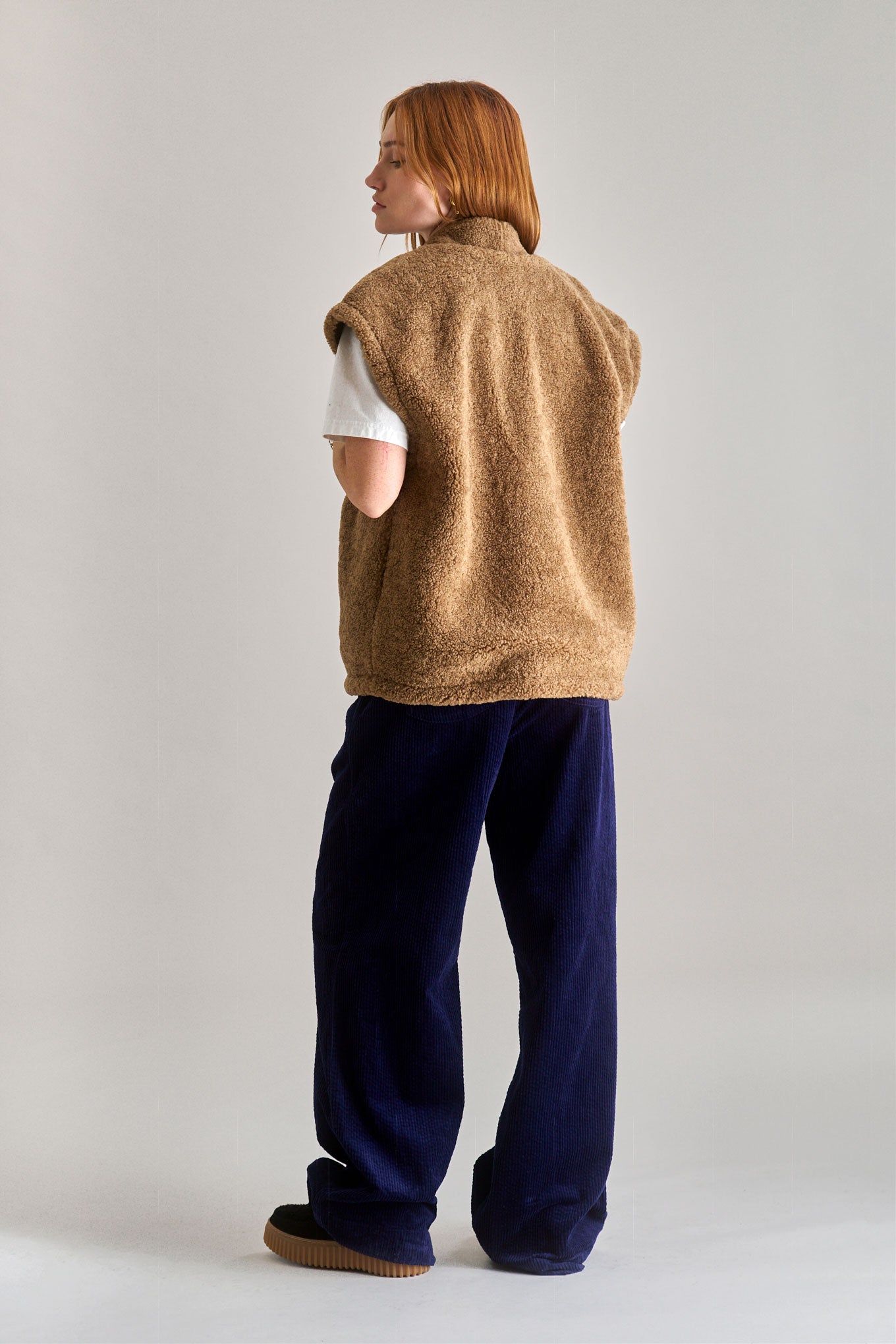 KOMODO womens vegan Vest Reversible Georgie Light Brown