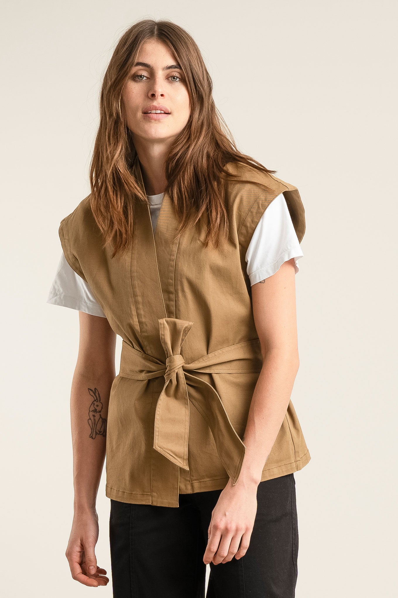 KOMODO womens vegan Vest Georgie Olive