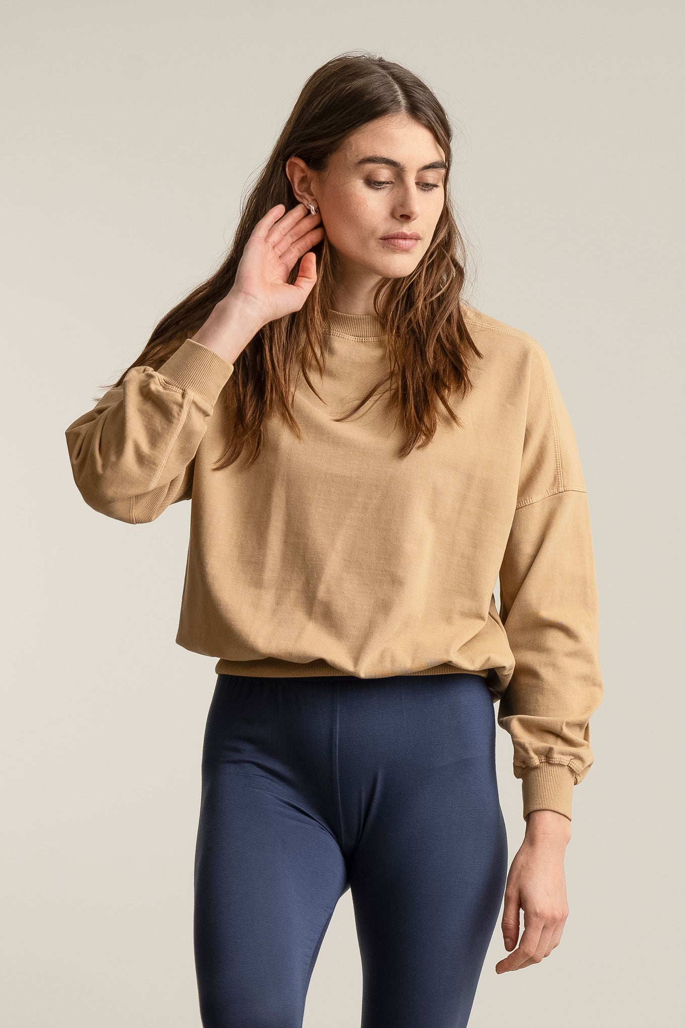 KOMODO Damen vegan Sweatshirt Dawn Croissant Beige